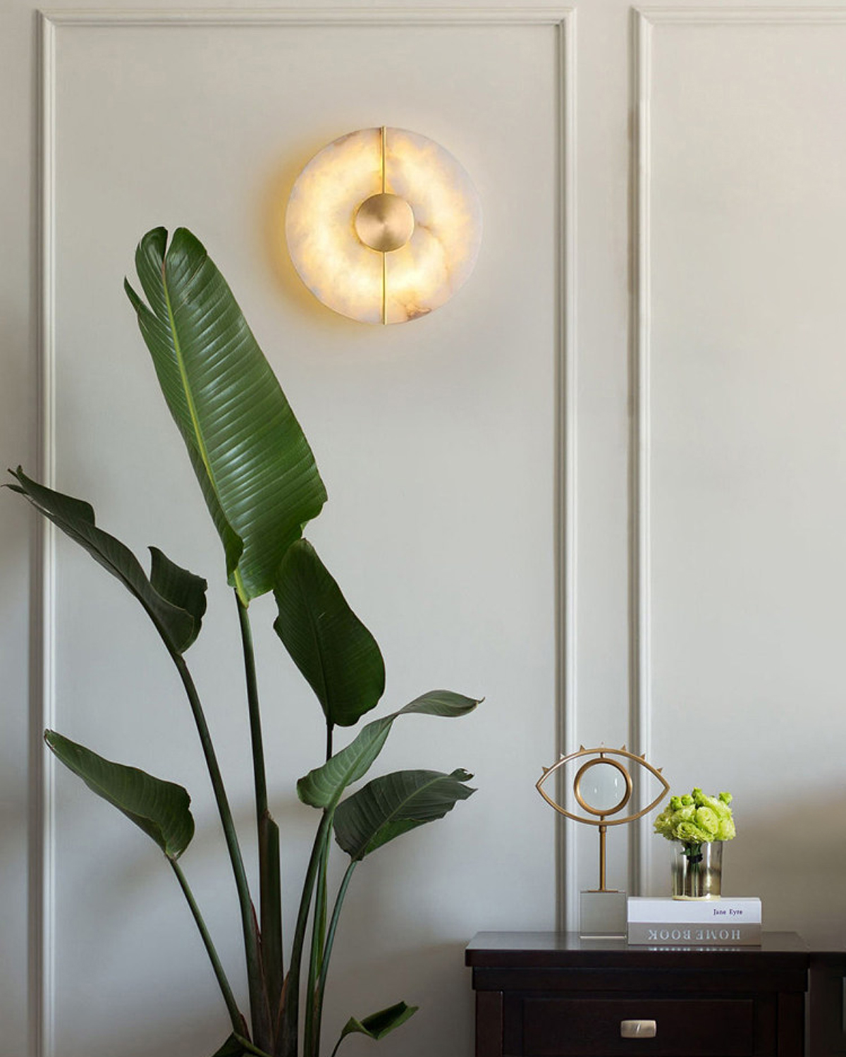 Halo Axis Alabaster Wall Light 