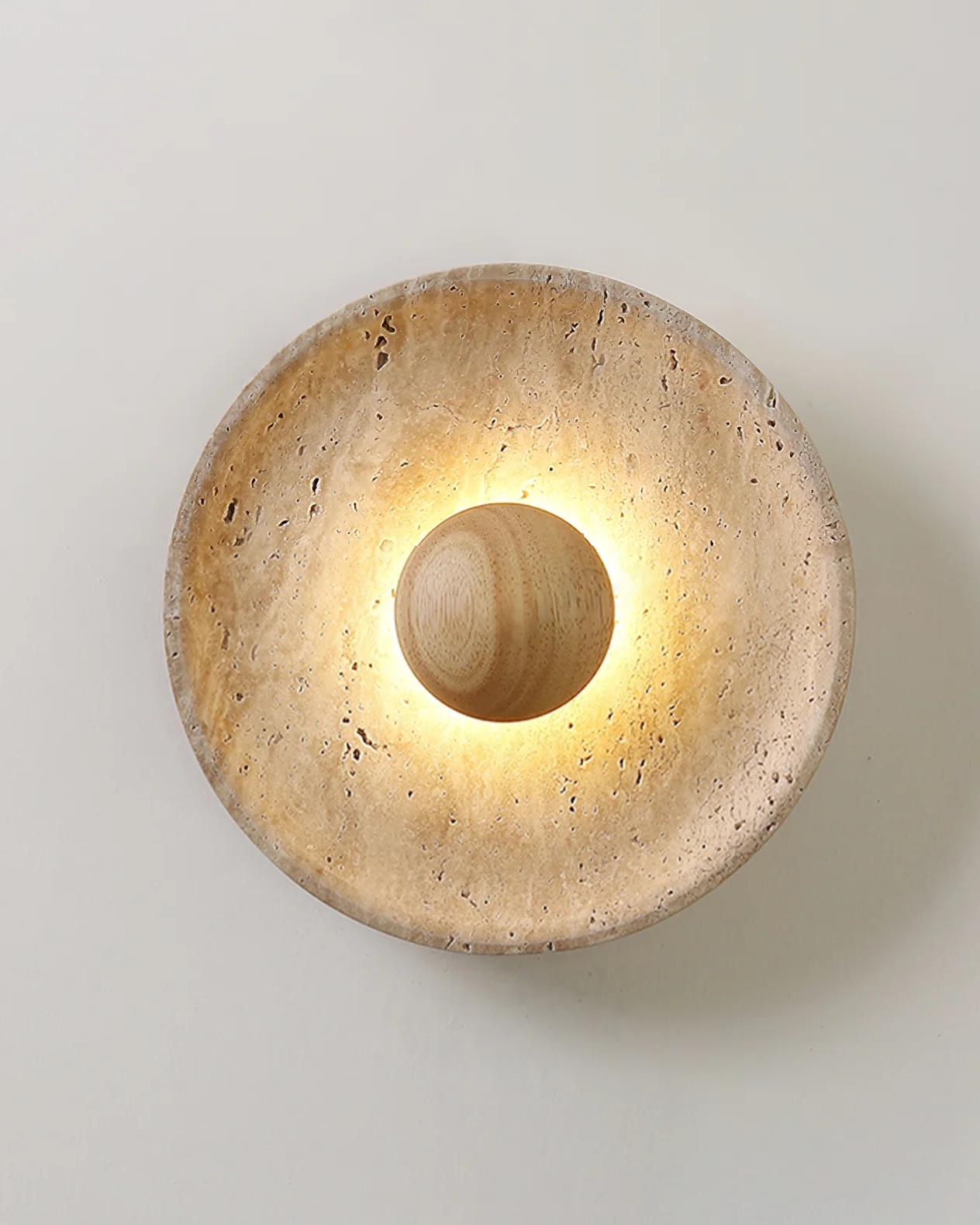 Halo Travertine Wall Light