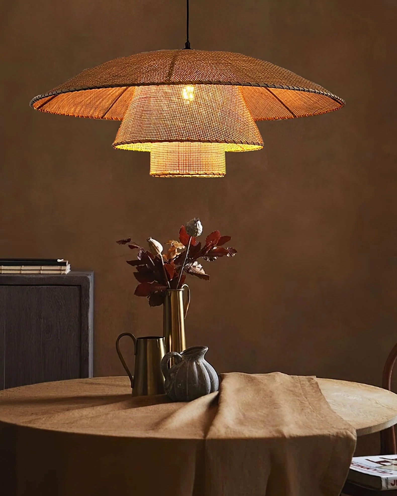 Hat Weave Rattan Pendant Lamp