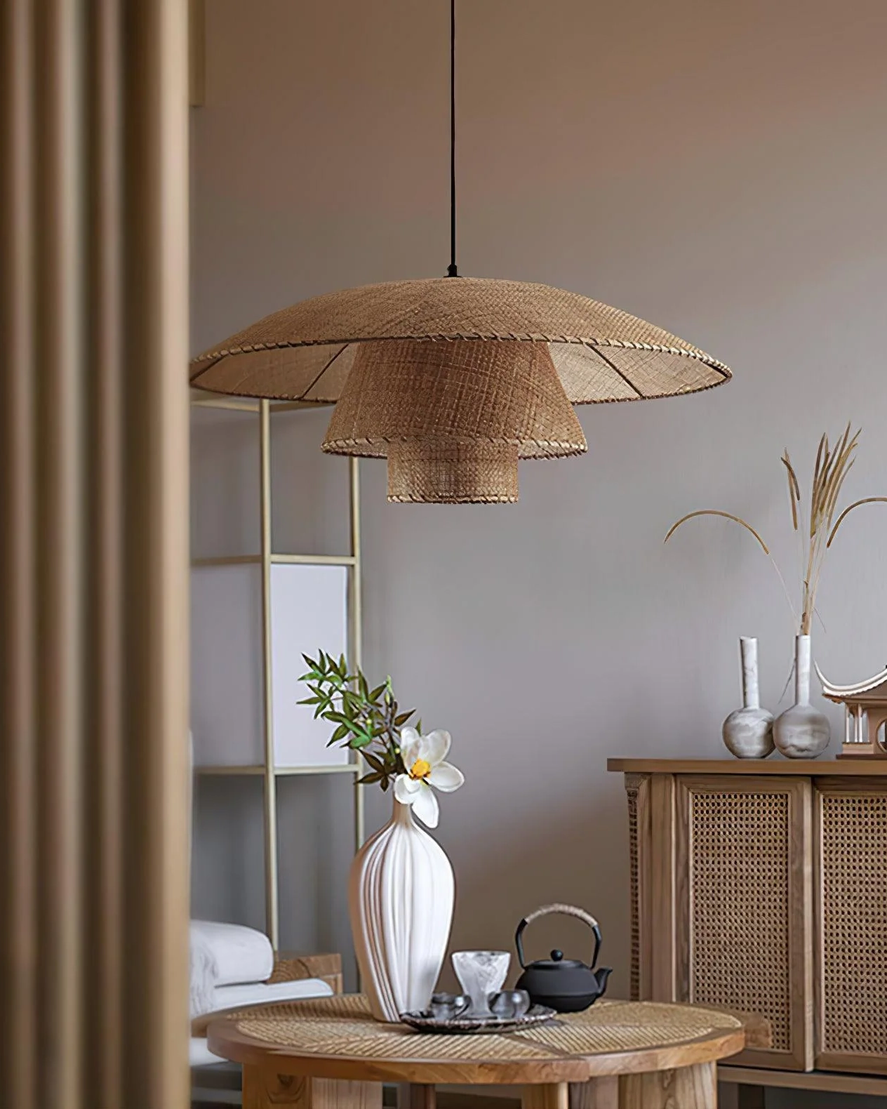 Hat Weave Rattan Pendant Lamp
