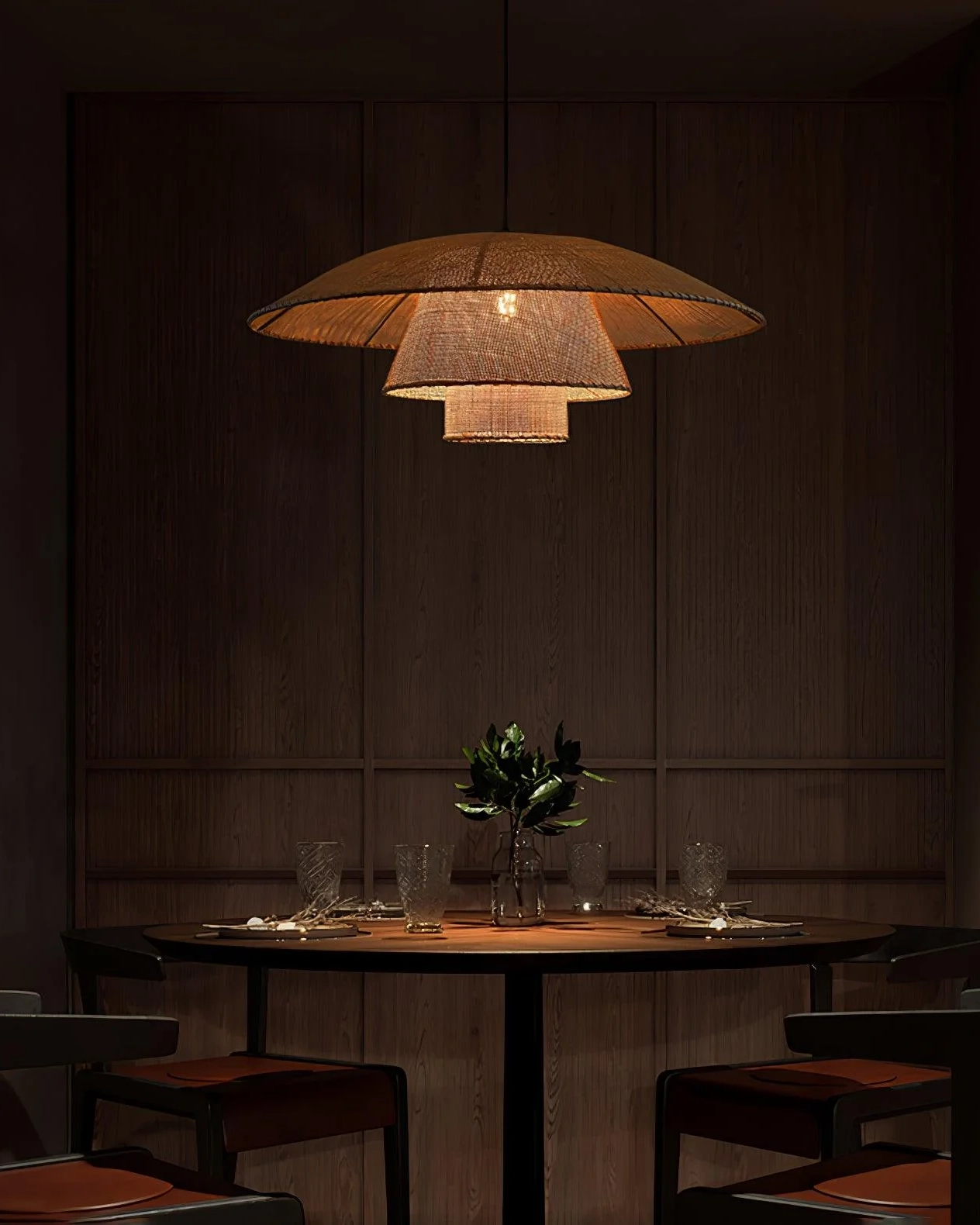 Hat Weave Rattan Pendant Lamp