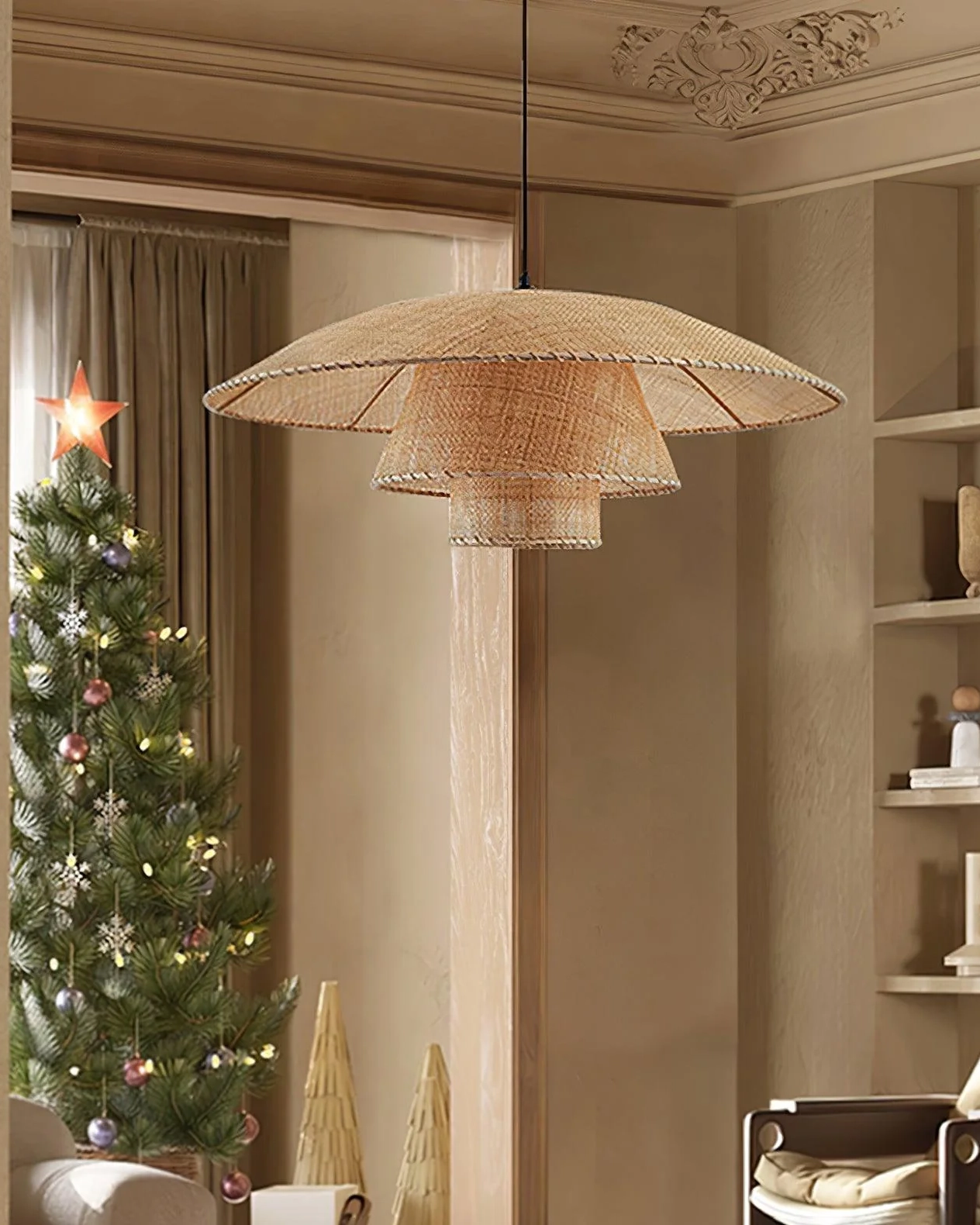Hat Weave Rattan Pendant Lamp