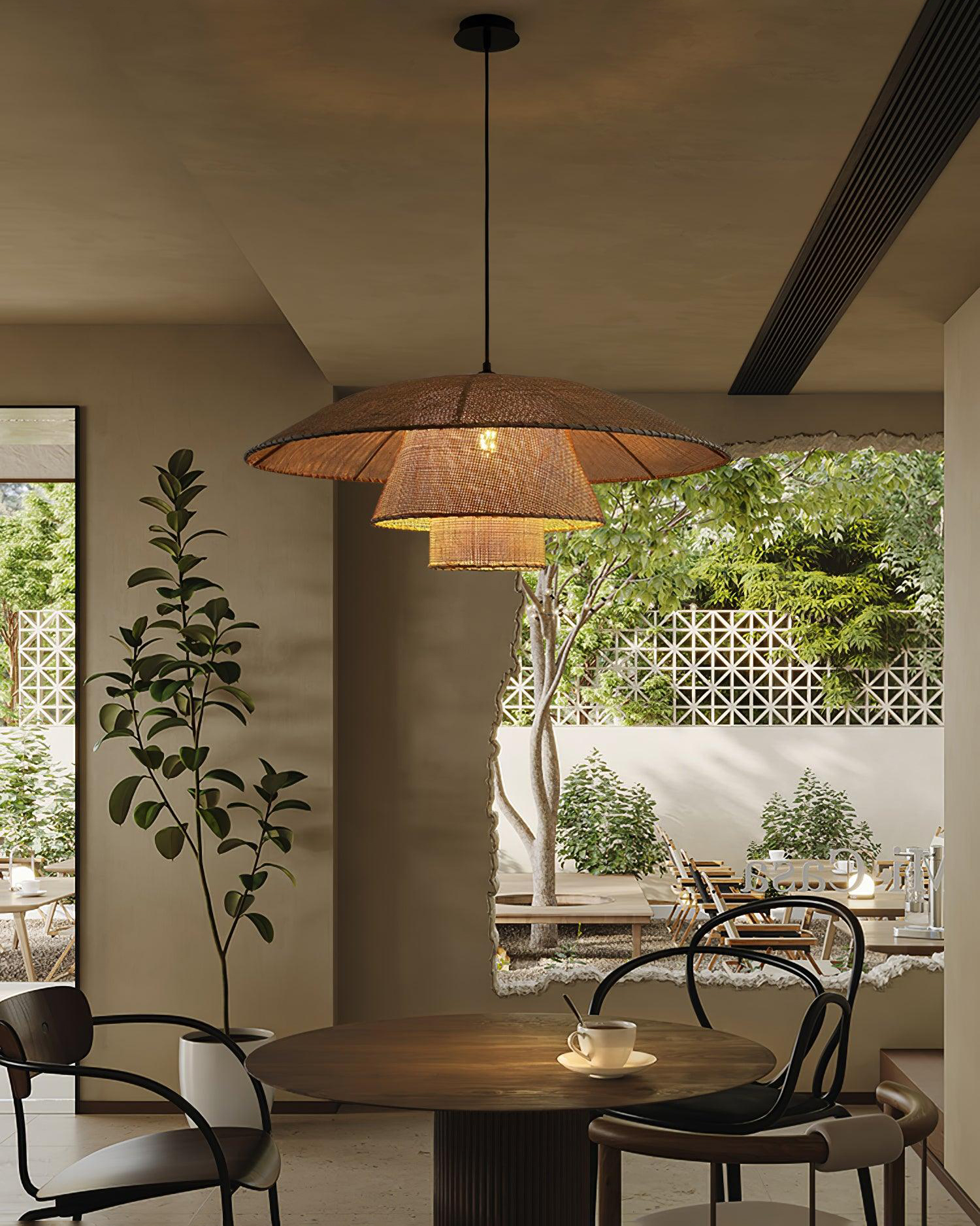 Hat Weave Rattan Pendant Lamp