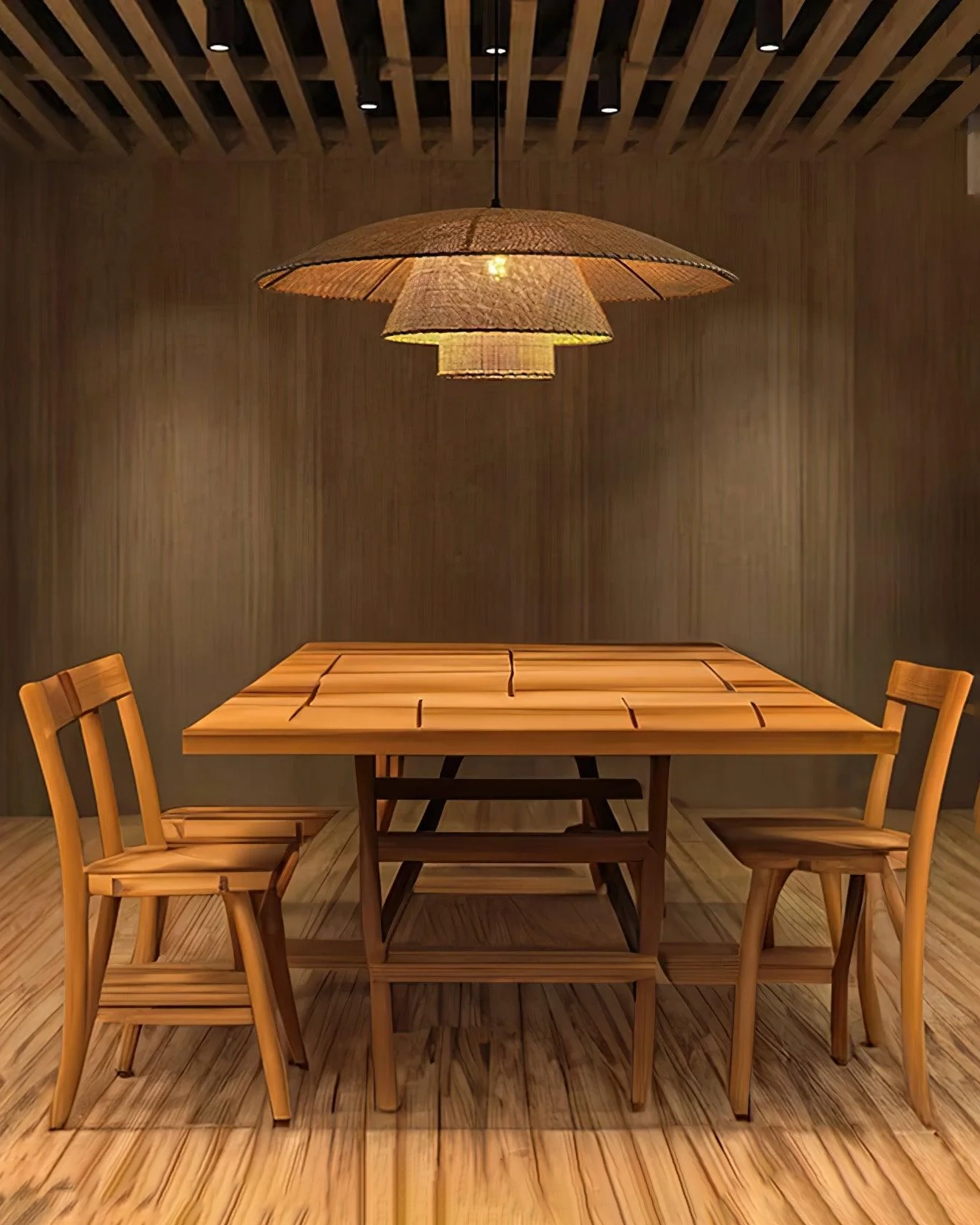 Hat Weave Rattan Pendant Lamp