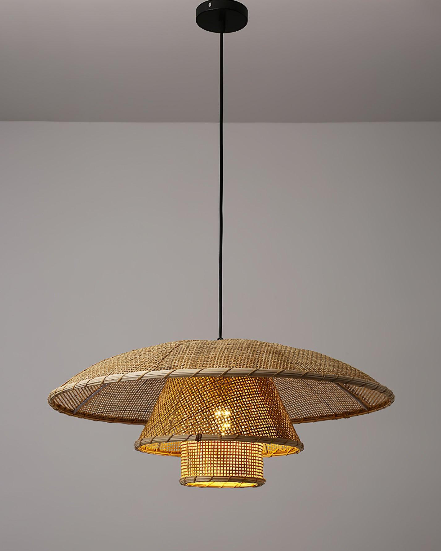 Hat Weave Rattan Pendant Lamp