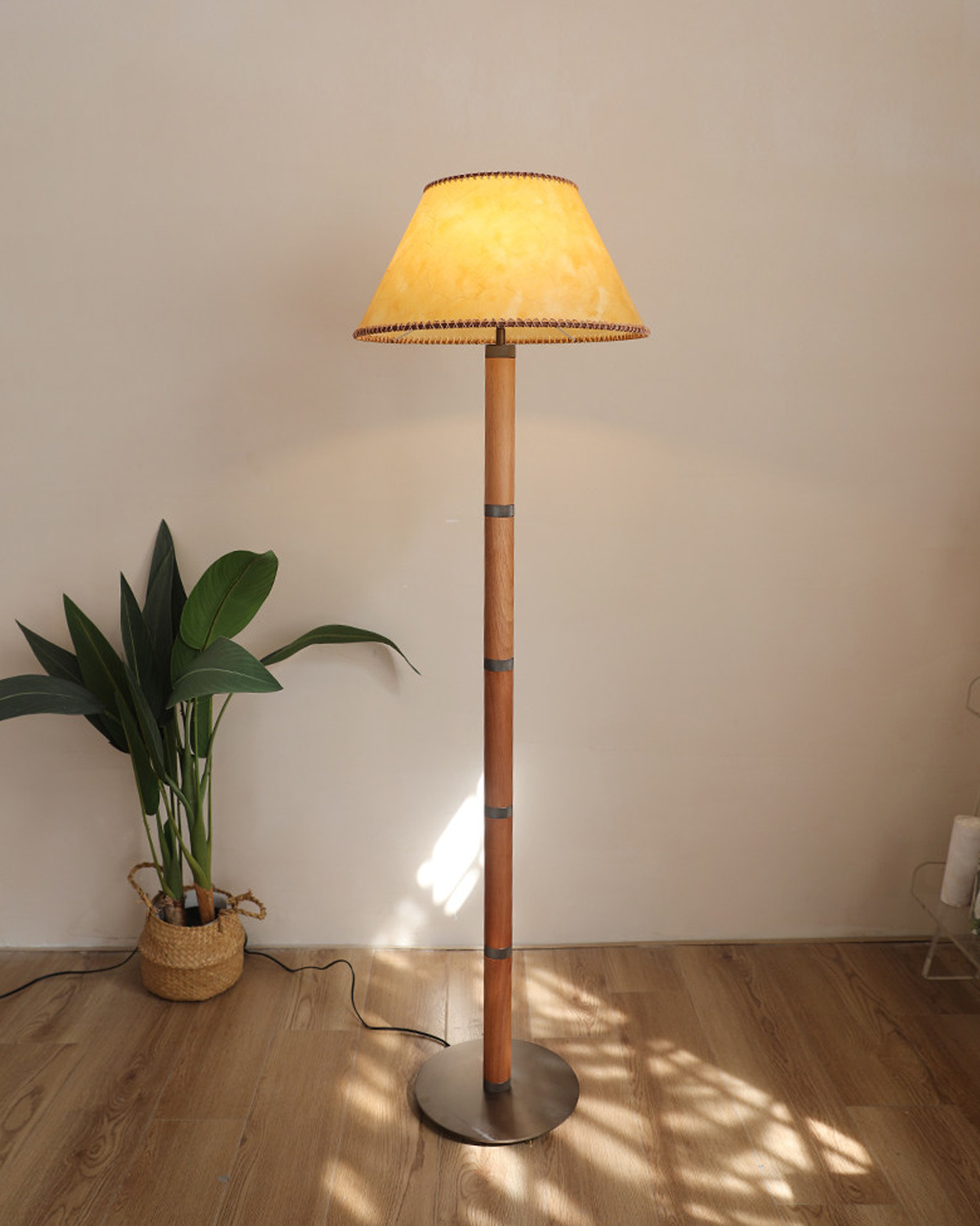Hearth Vintage Parchment Floor Lamp