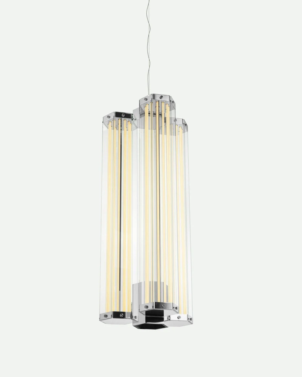 Hexagonal Glass Pendant Lamp