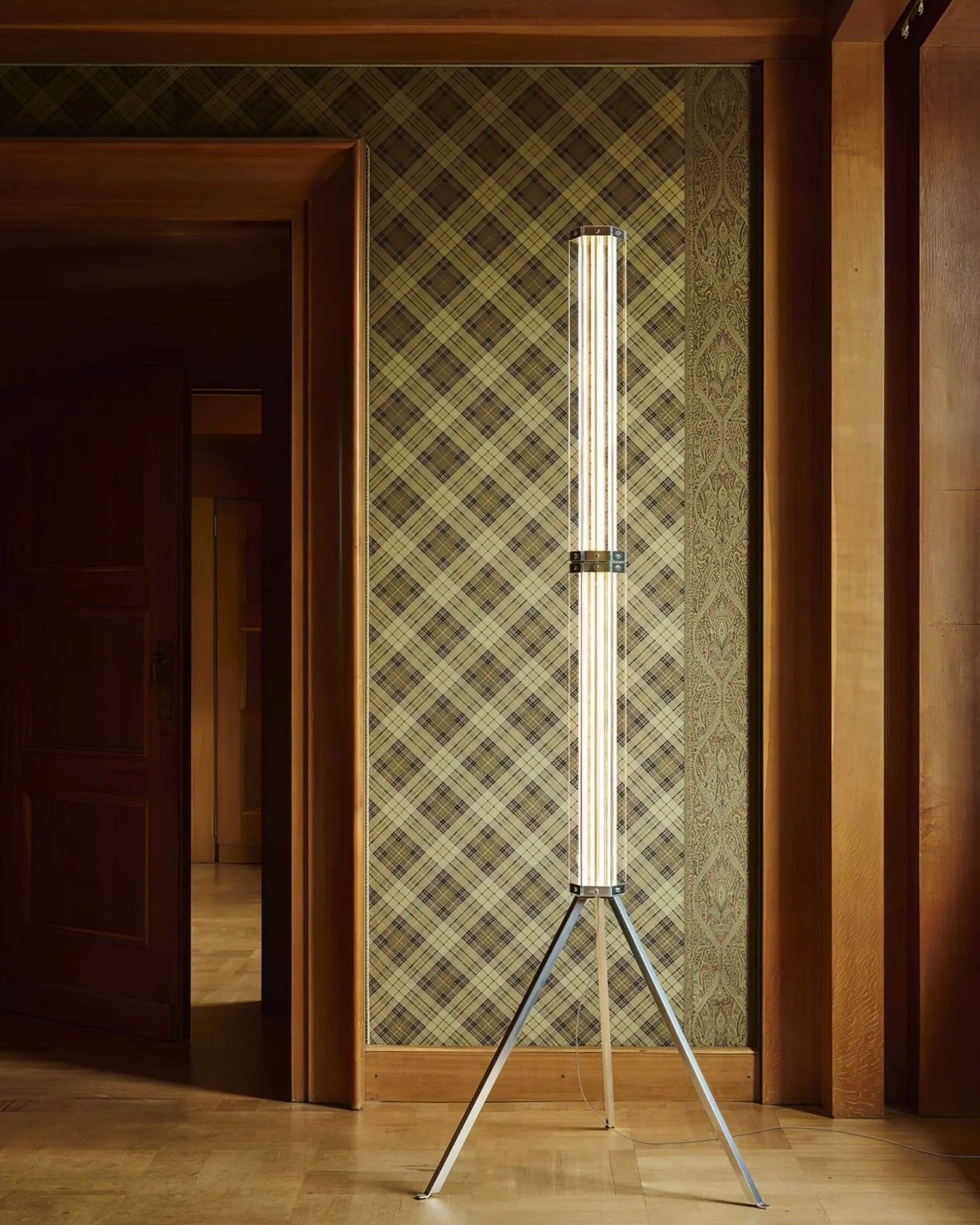 Hexagonal Glass Floor Lamp