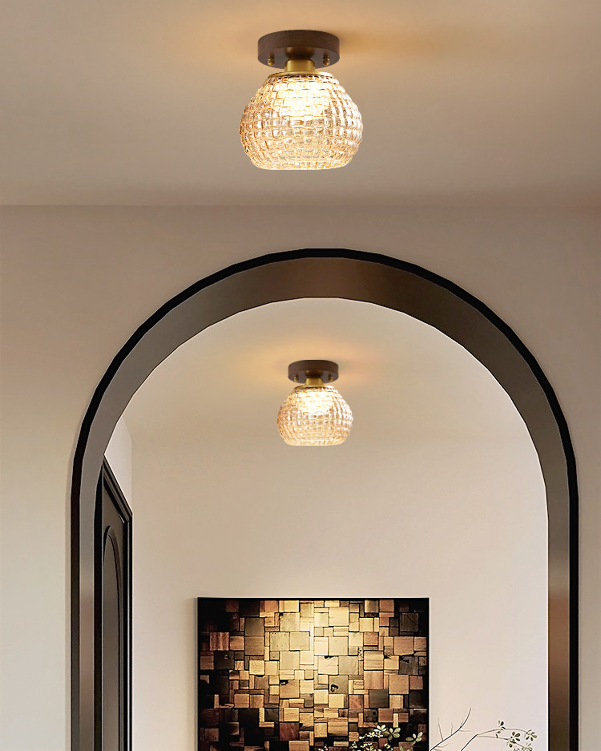 Honey Rush Glass Ceiling Light
