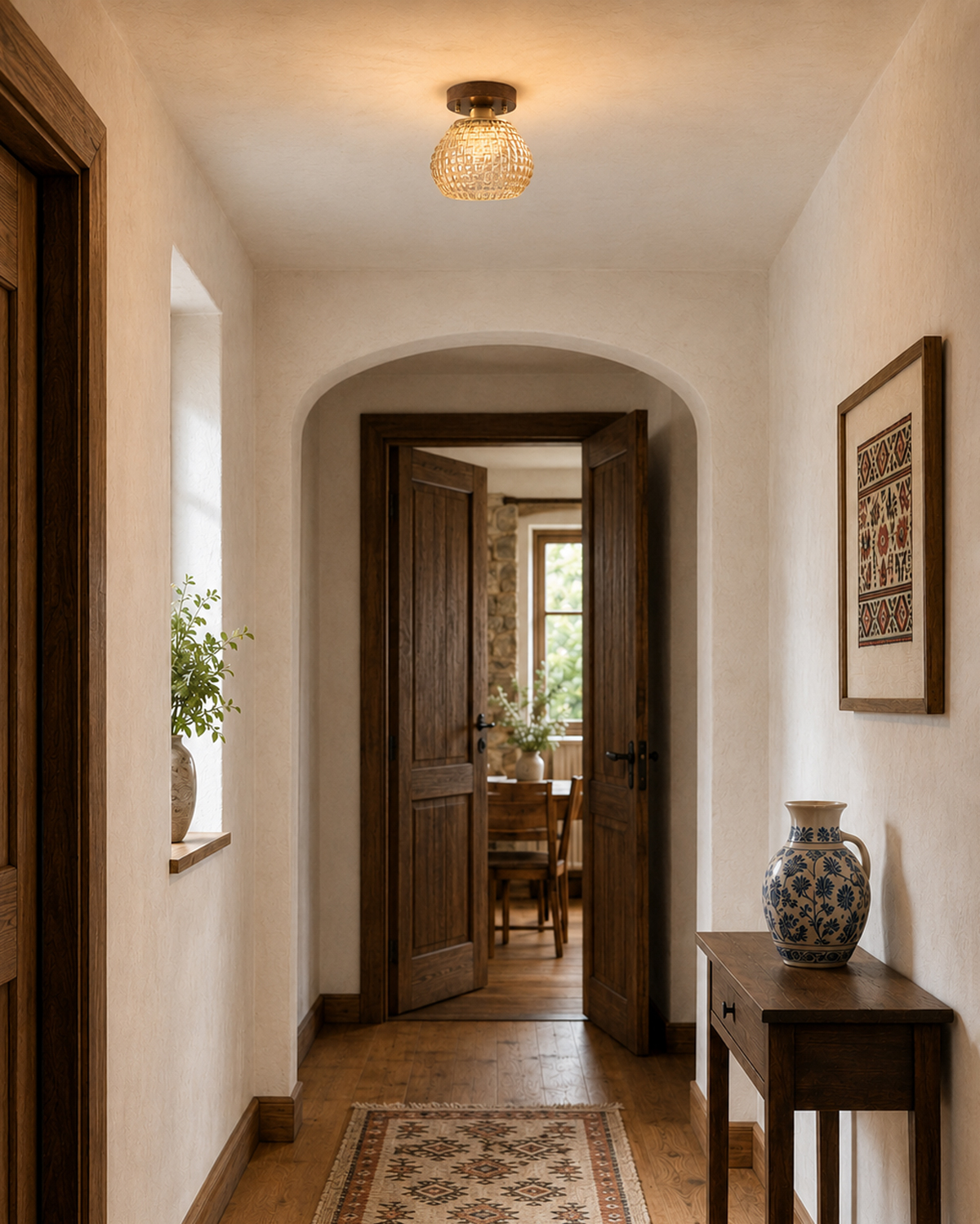 Honey Rush Glass Ceiling Light