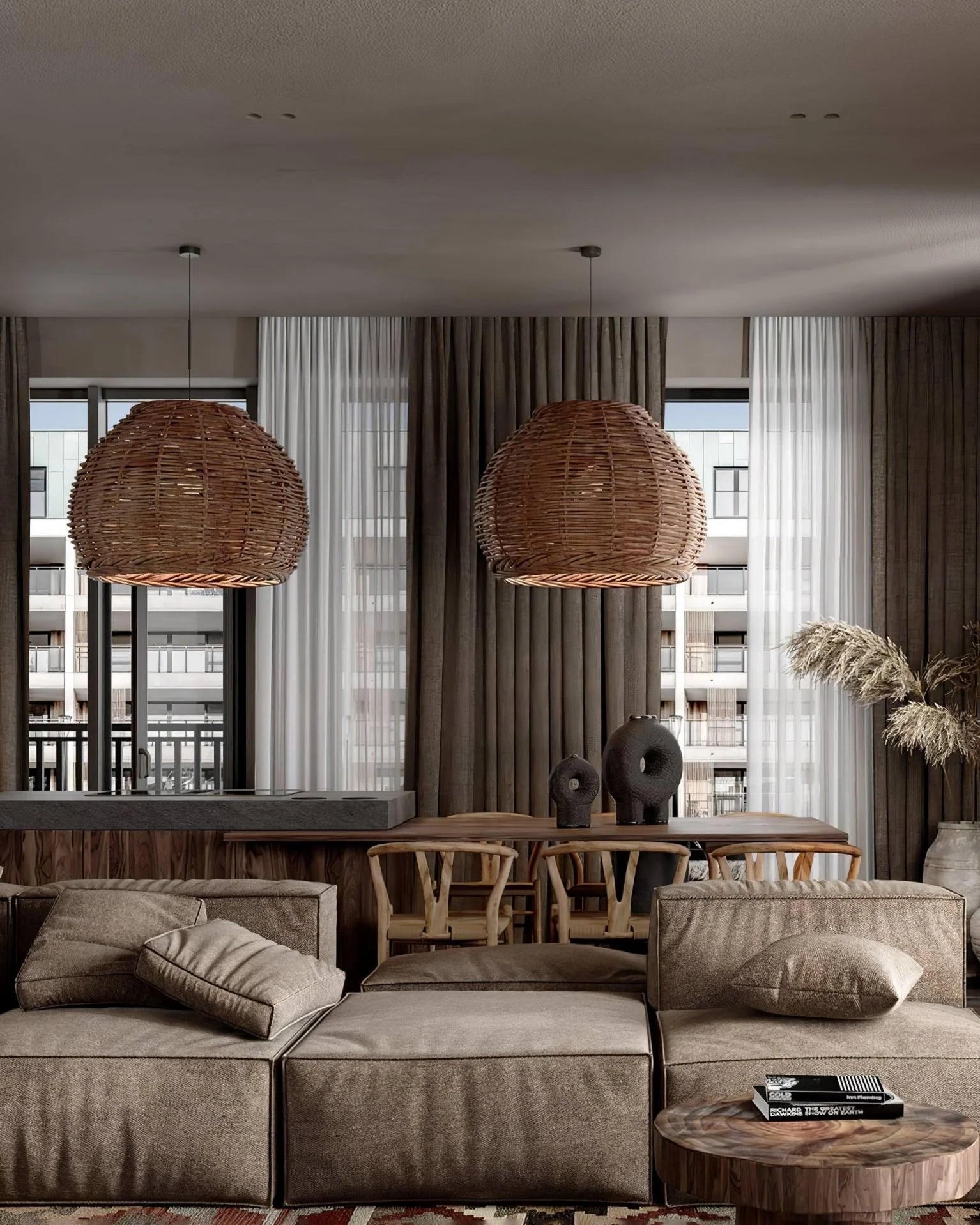 Hues Wicker Pendant Lamp