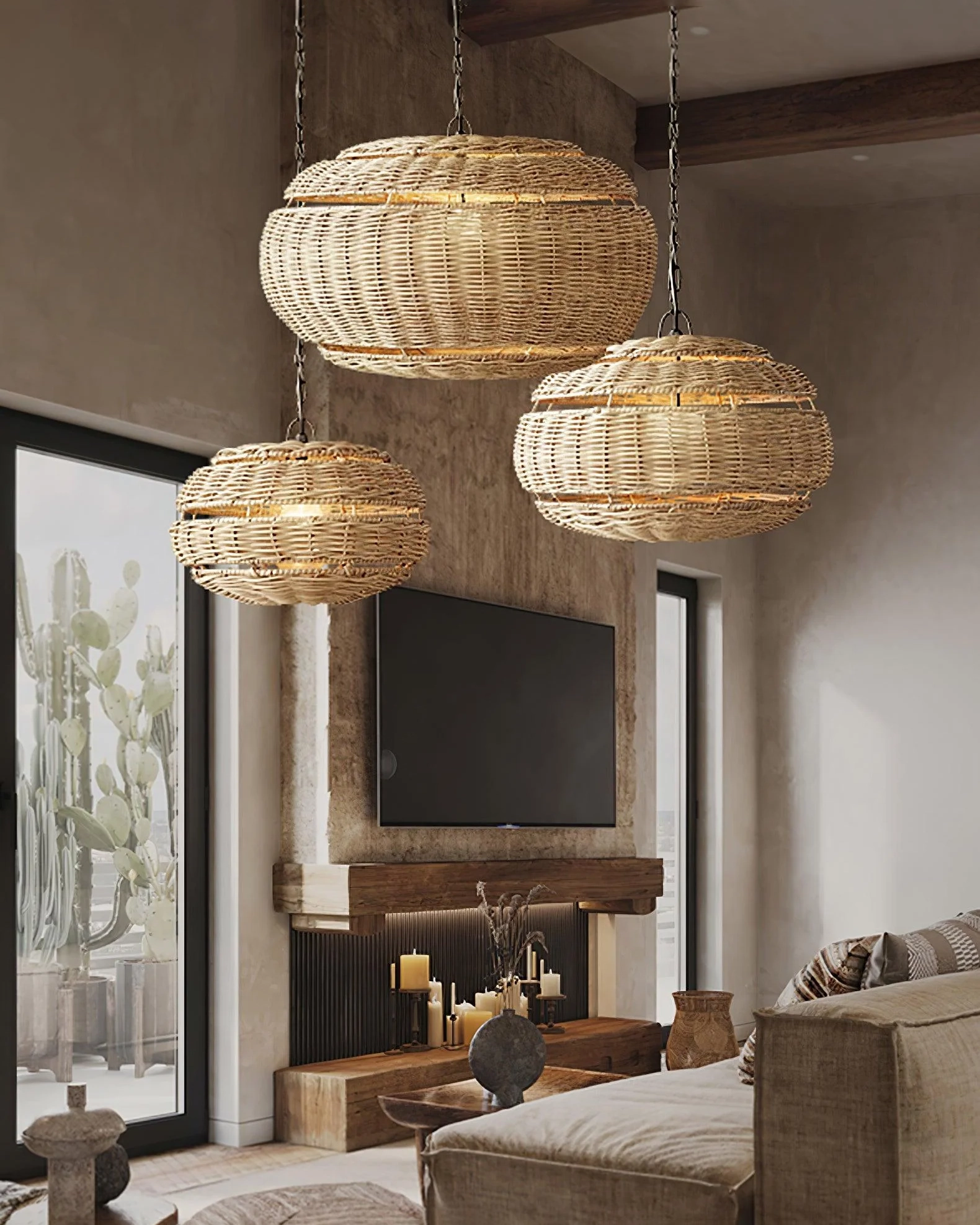 Hues Wicker Pendant Lamp