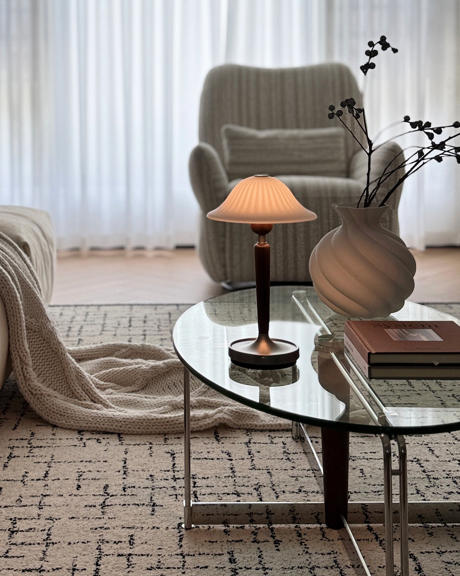 Hush Veil Rechargeable Table Lamp