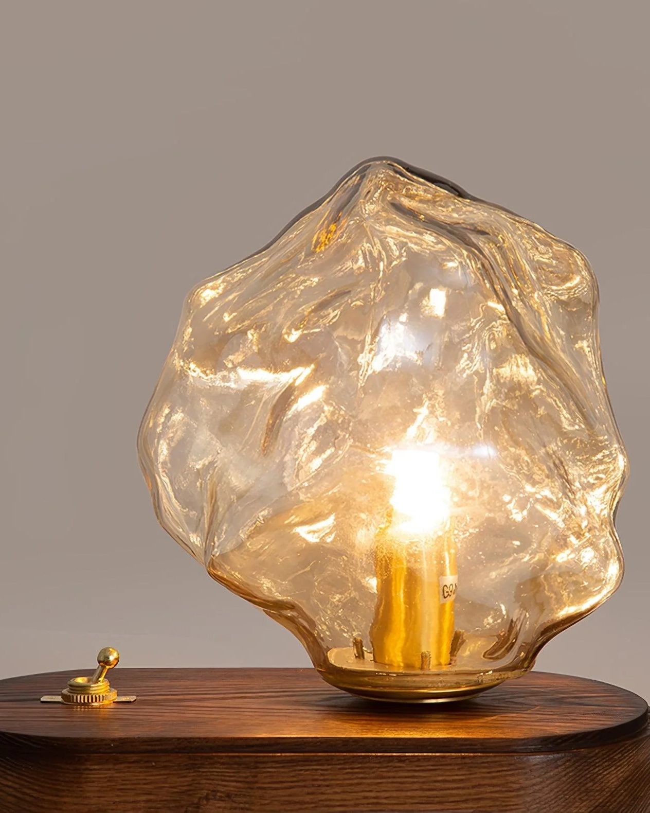 Ice Stone Glass Table Lamp