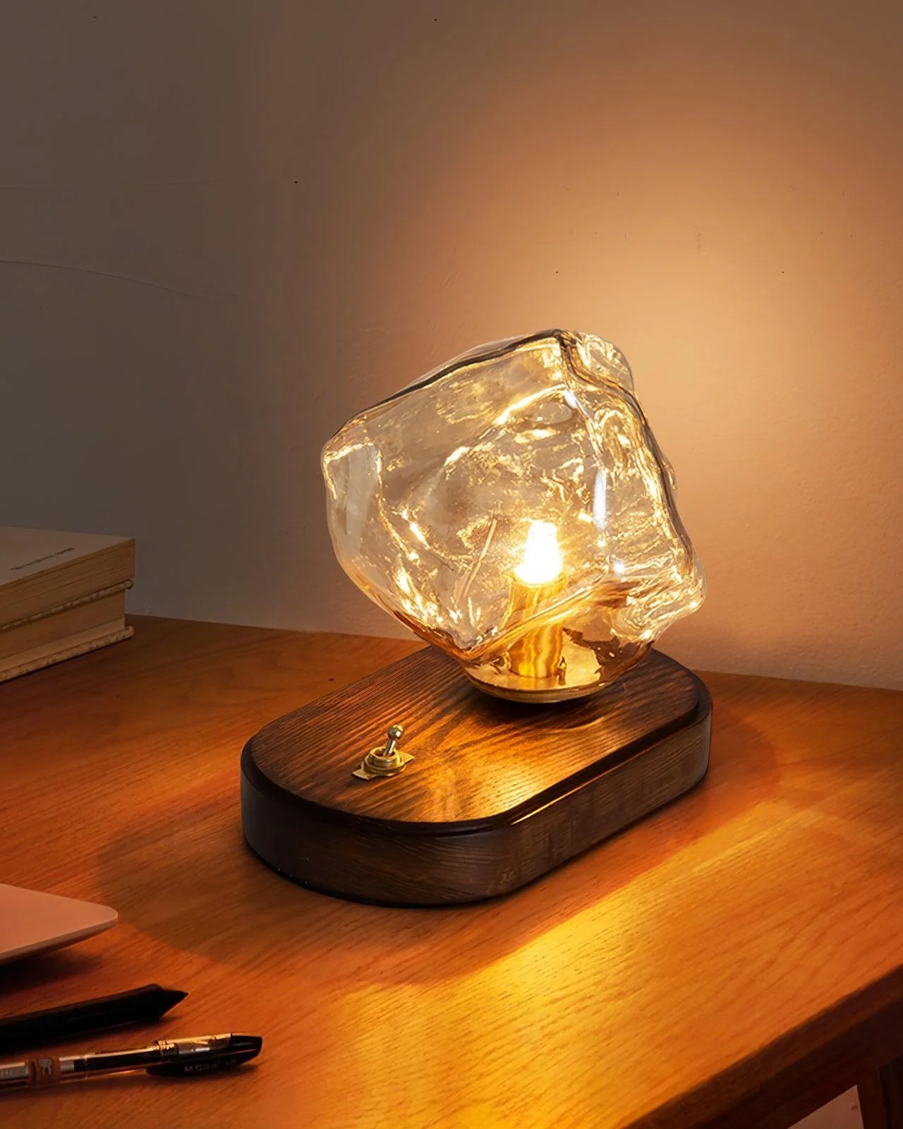 Ice Stone Glass Table Lamp