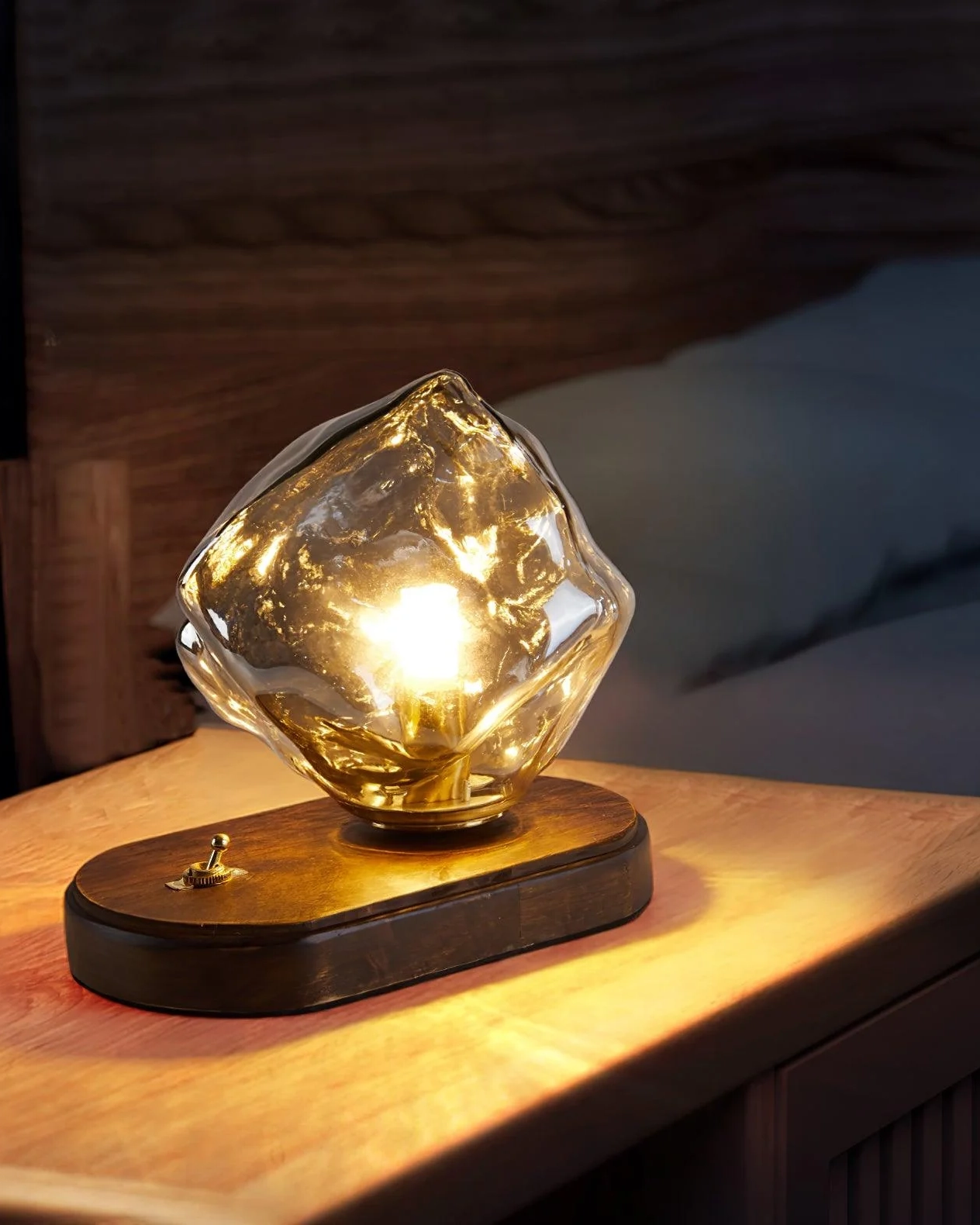 Ice Stone Glass Table Lamp