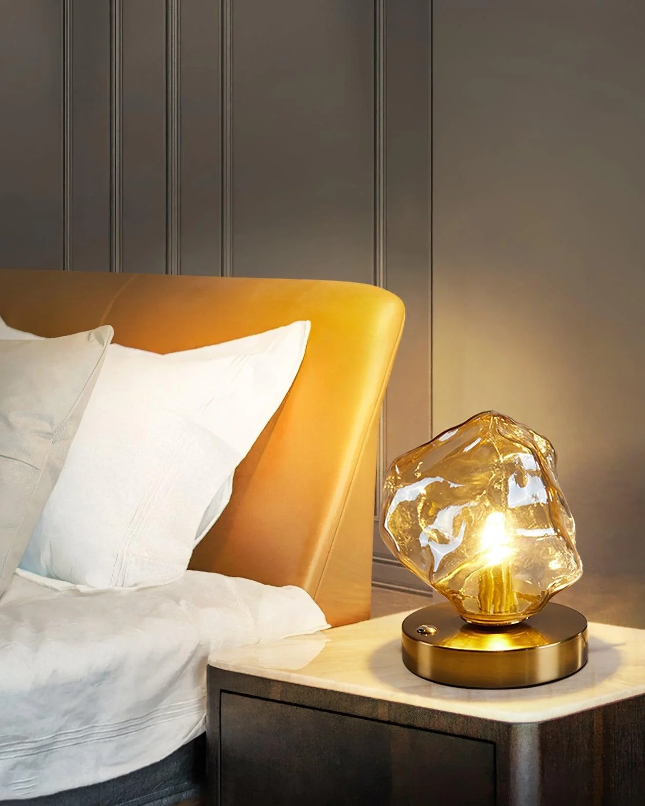 Ice Stone Glass Table Lamp