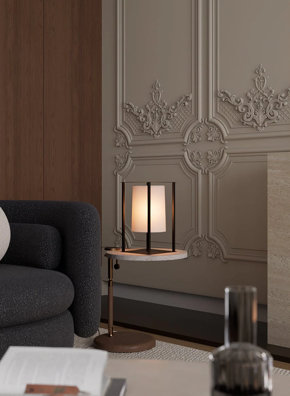 Industrial Cage Frame Table Lamp