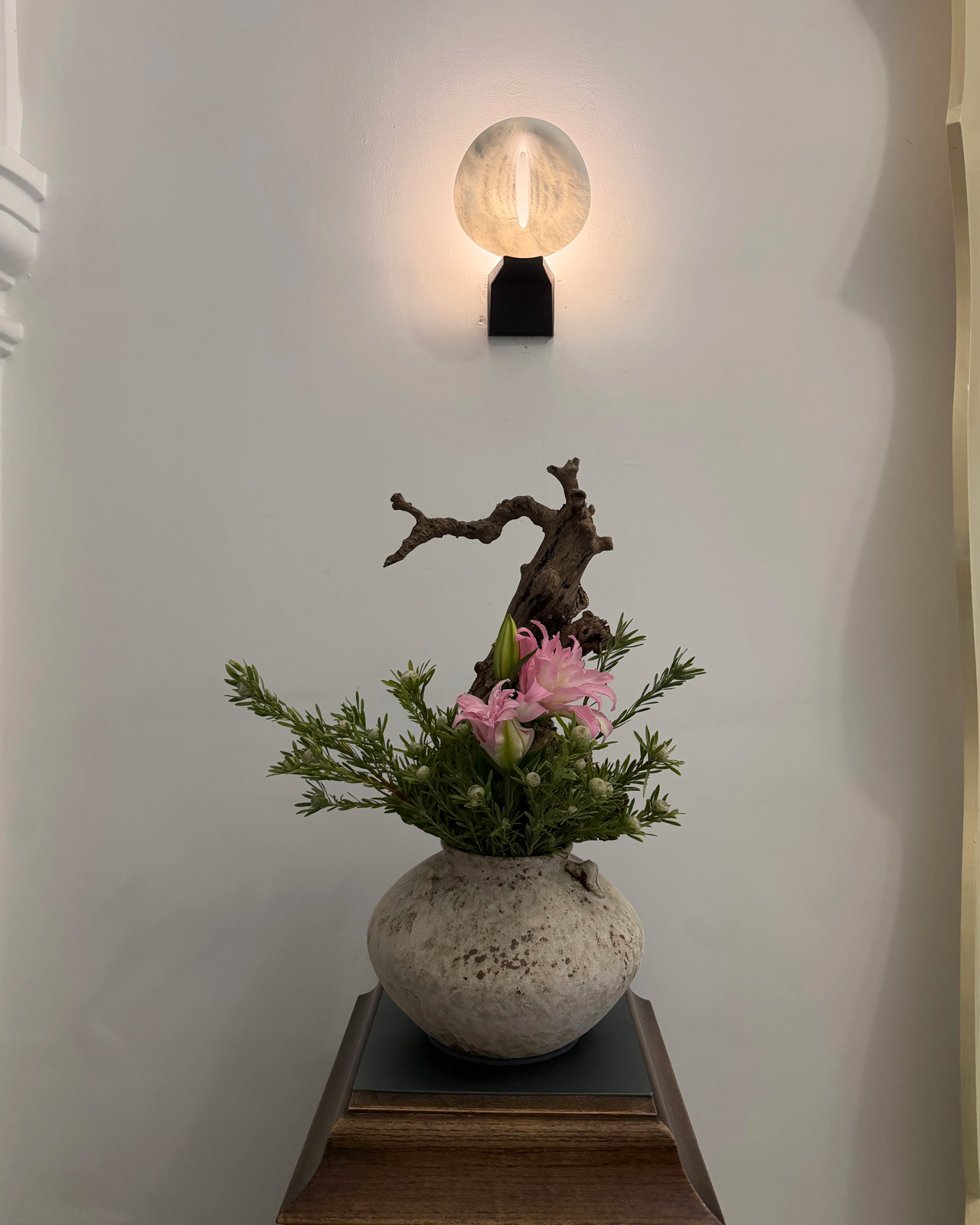 Inner Flame Alabaster Wall Light