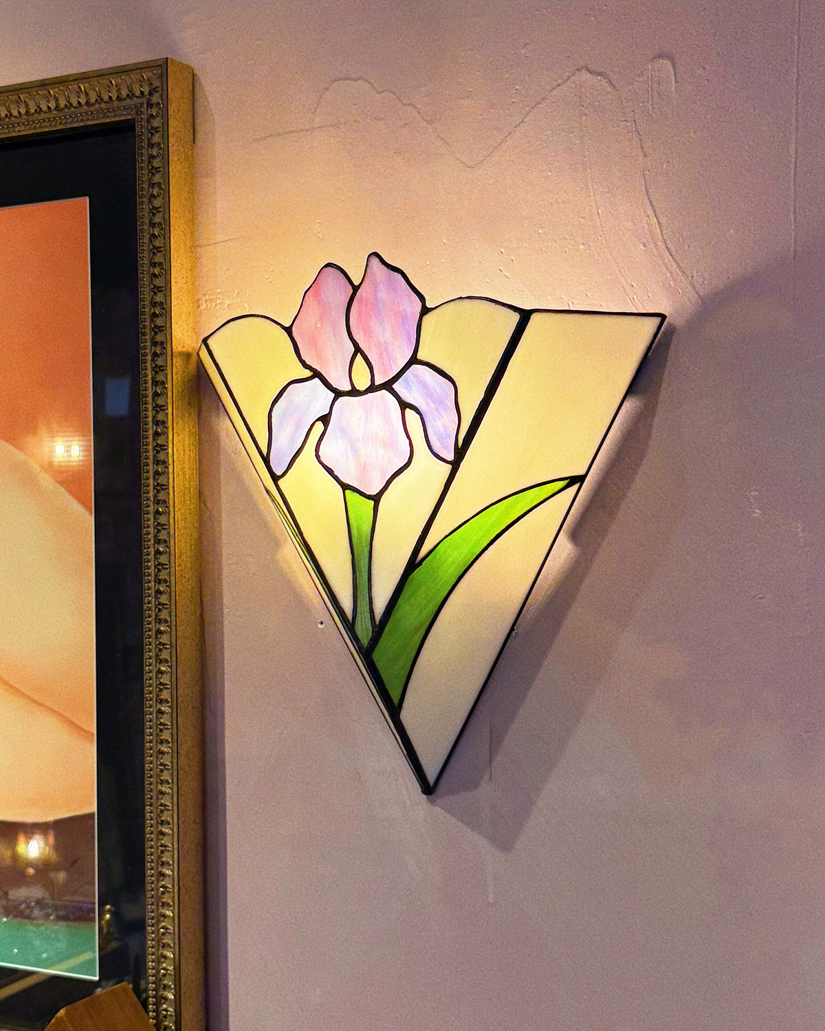 Iris Reverie Stained Glass Wall Sconce