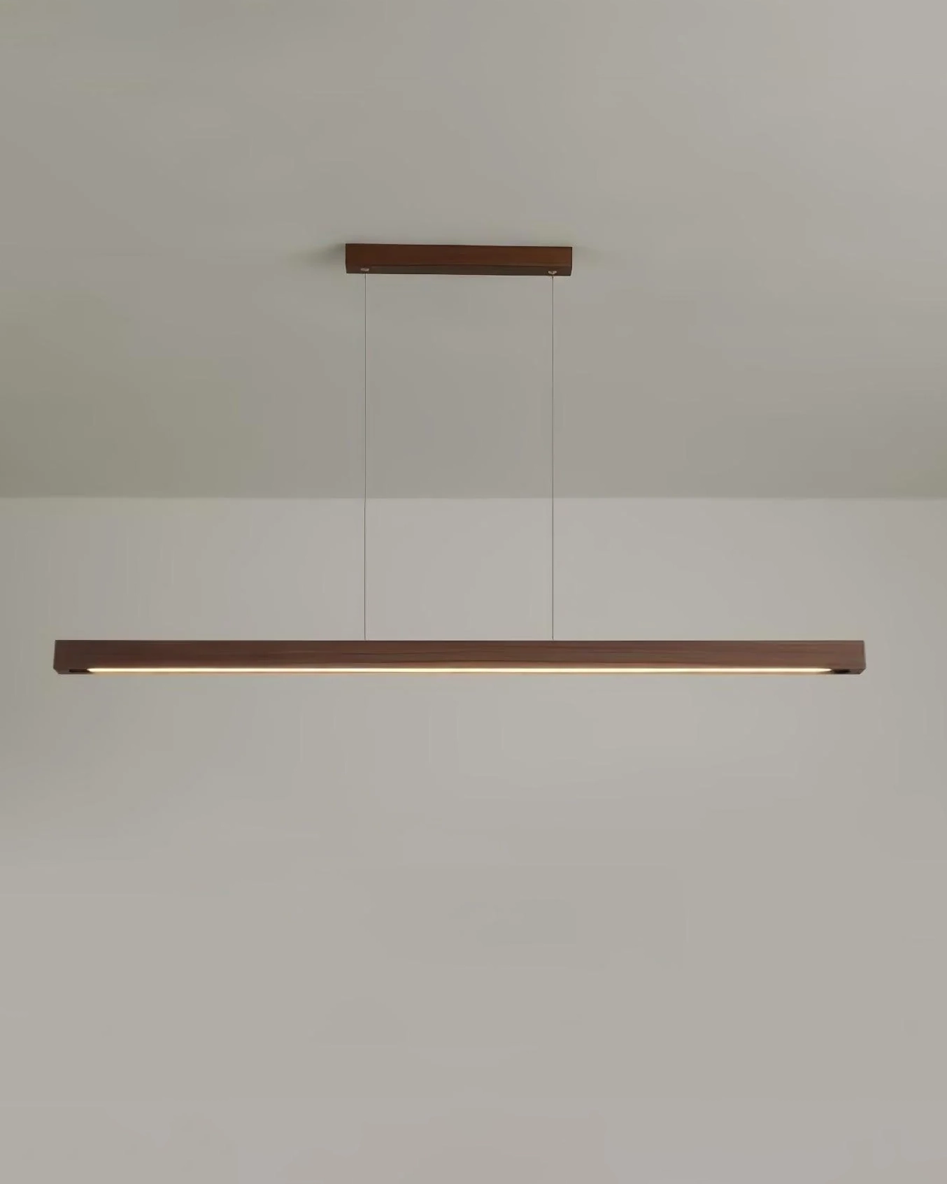 Linear Wooden Pendant Light