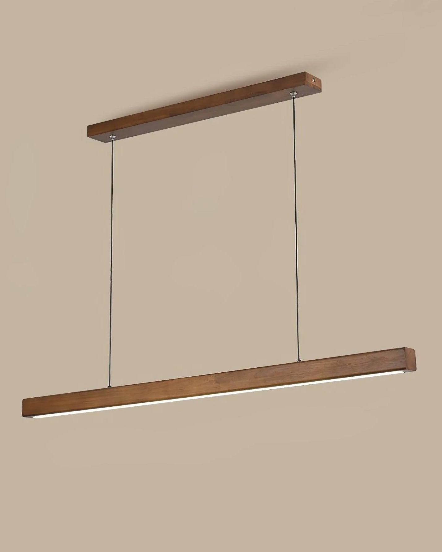 Linear Wooden Pendant Light