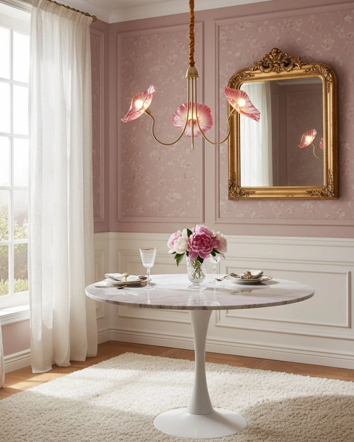 Lotus Leaf Glass Chandelier