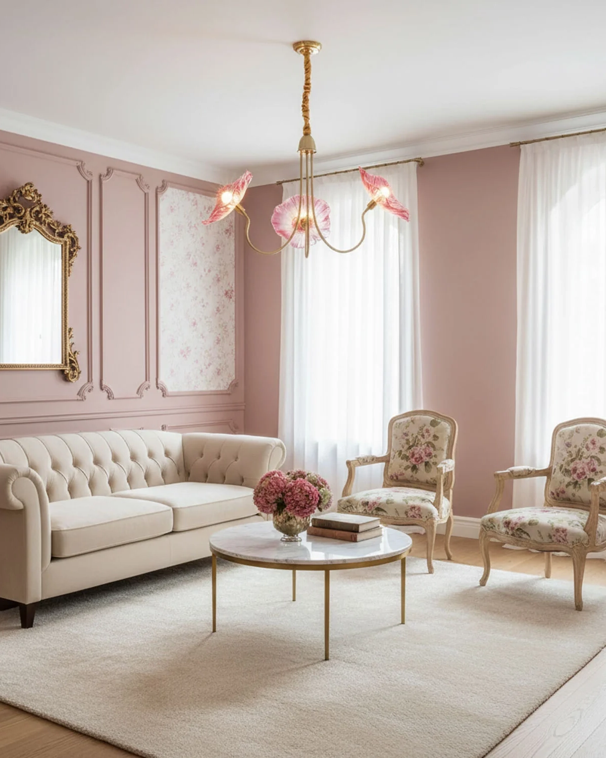 Lotus Leaf Glass Chandelier