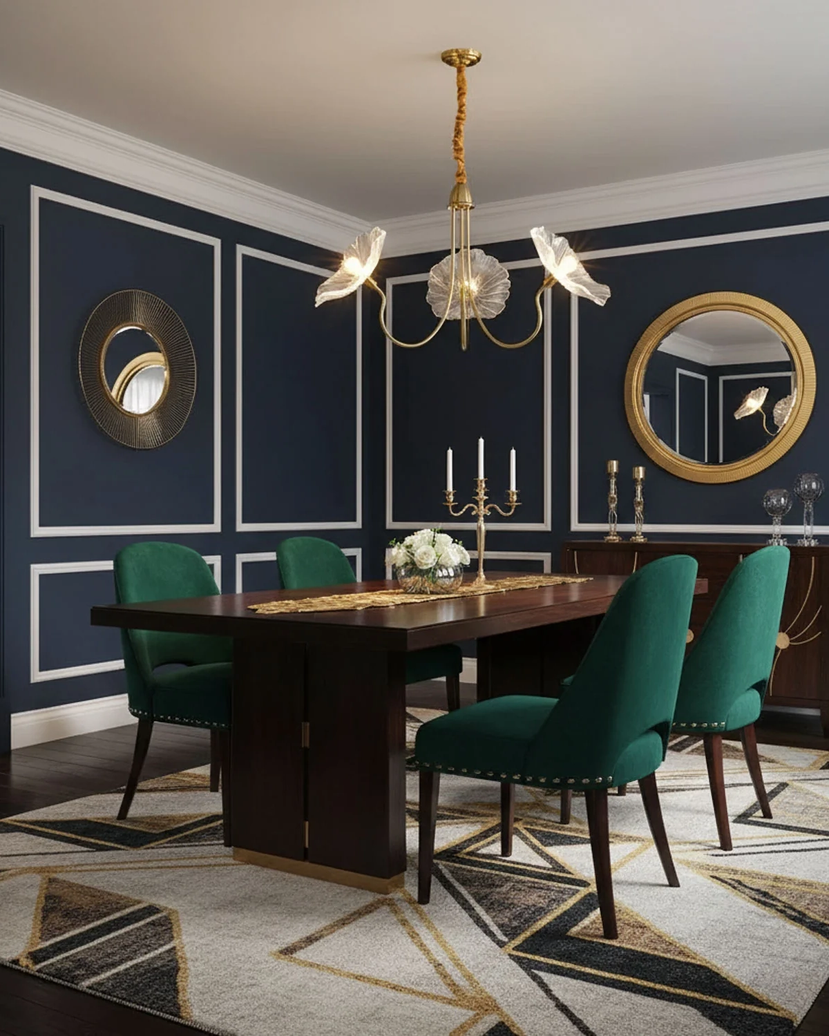 Lotus Leaf Glass Chandelier