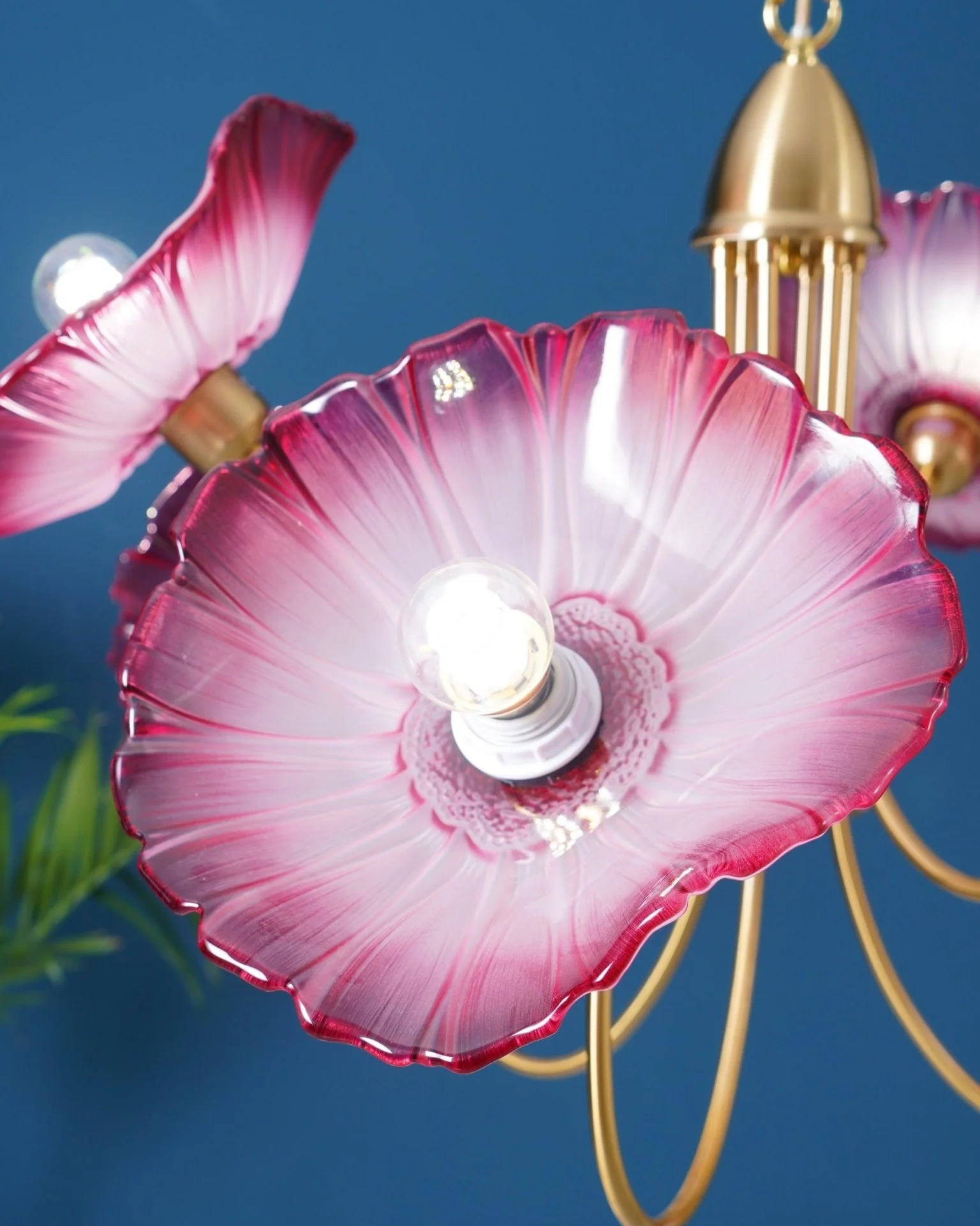 Lotus Leaf Glass Chandelier