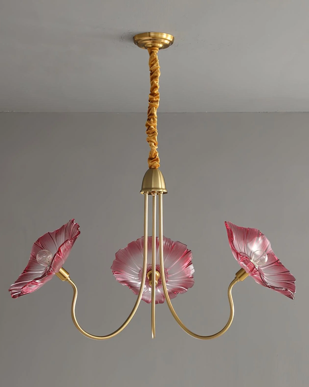 Lotus Leaf Glass Chandelier