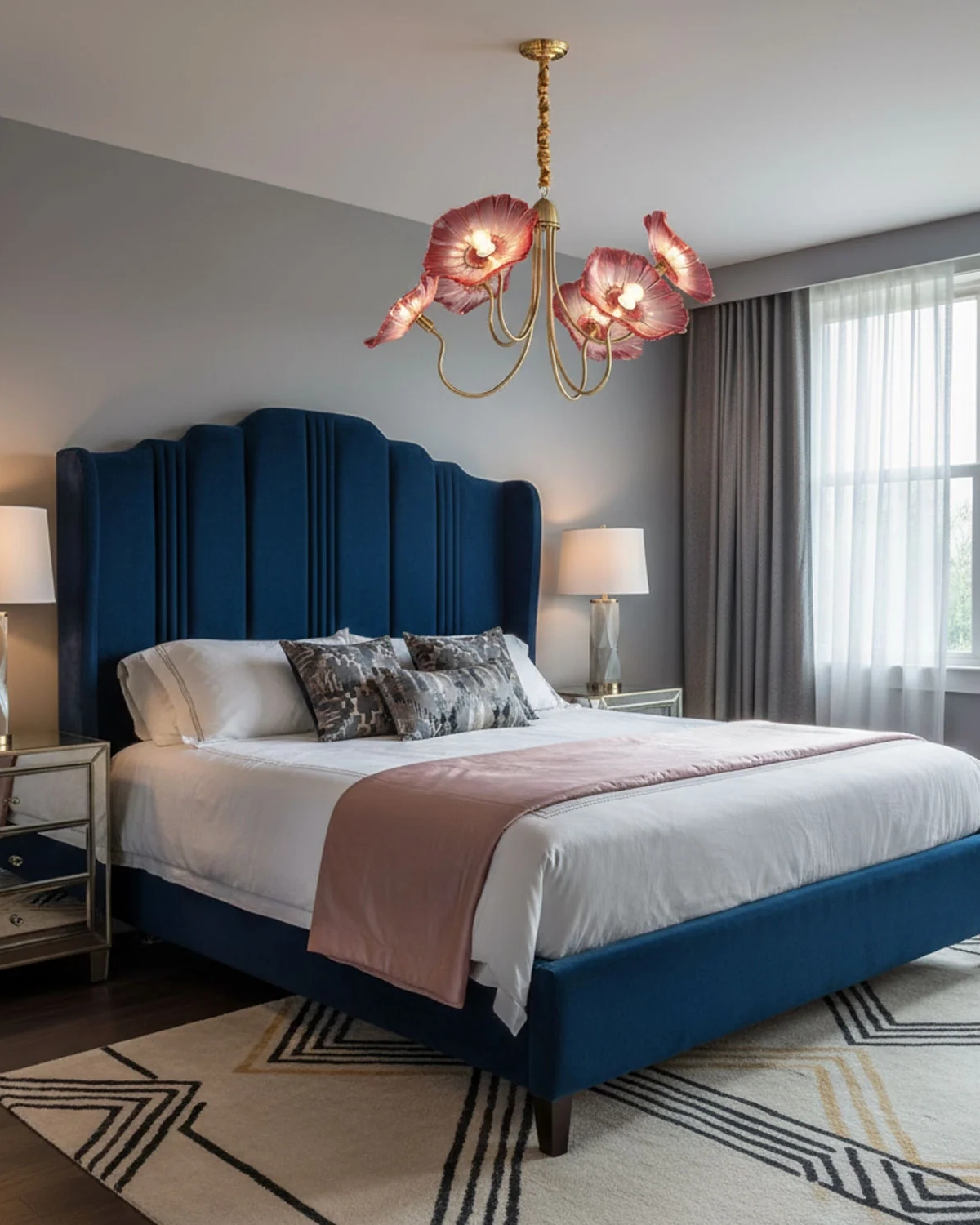 Lotus Leaf Glass Chandelier