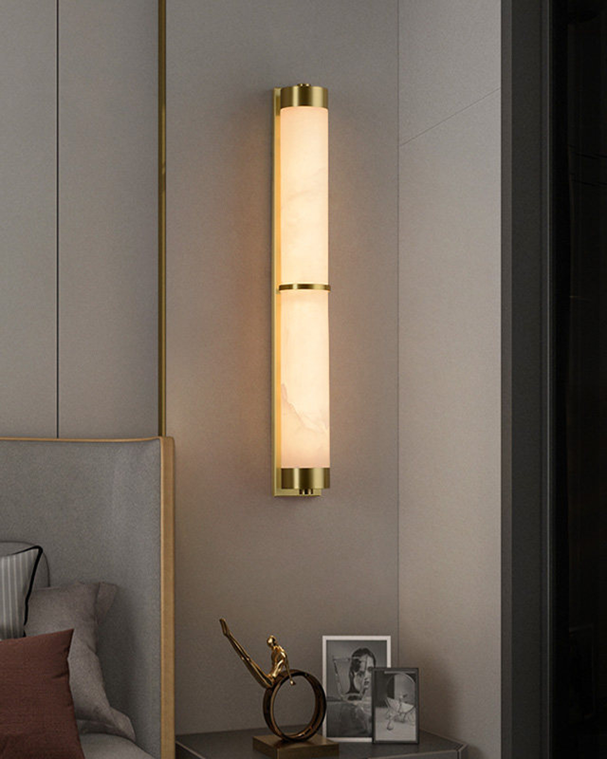 Lucien Alabaster Column Wall Light