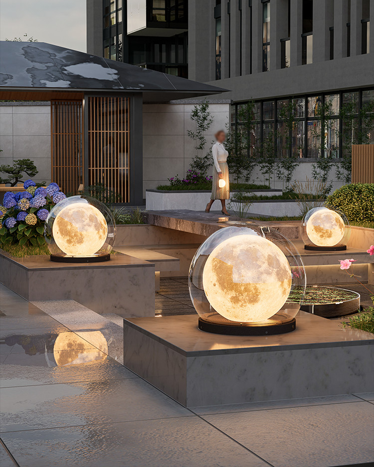 Luna Dome Outdoor Lamp