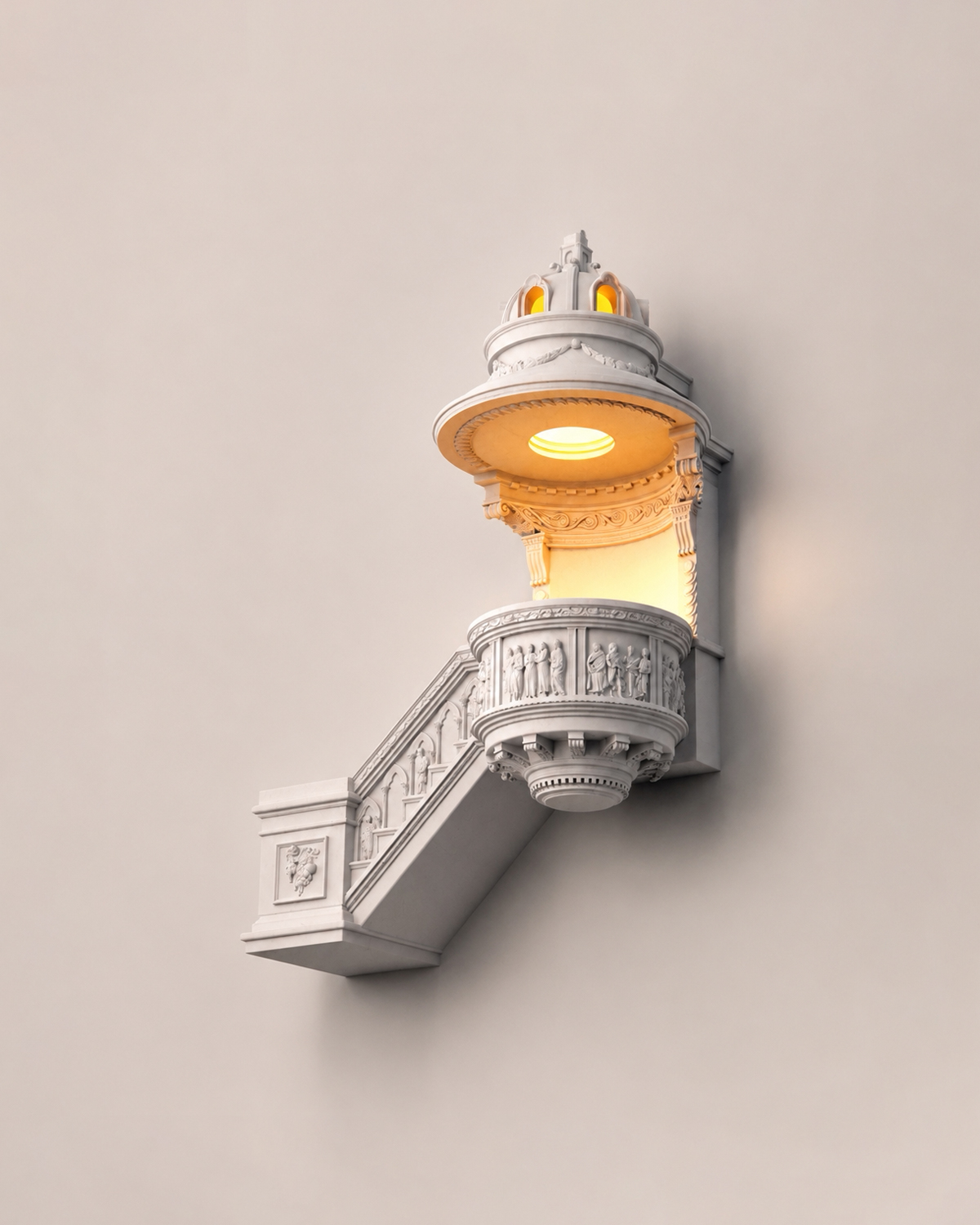 Mirabilia Plaster Wall Sconce