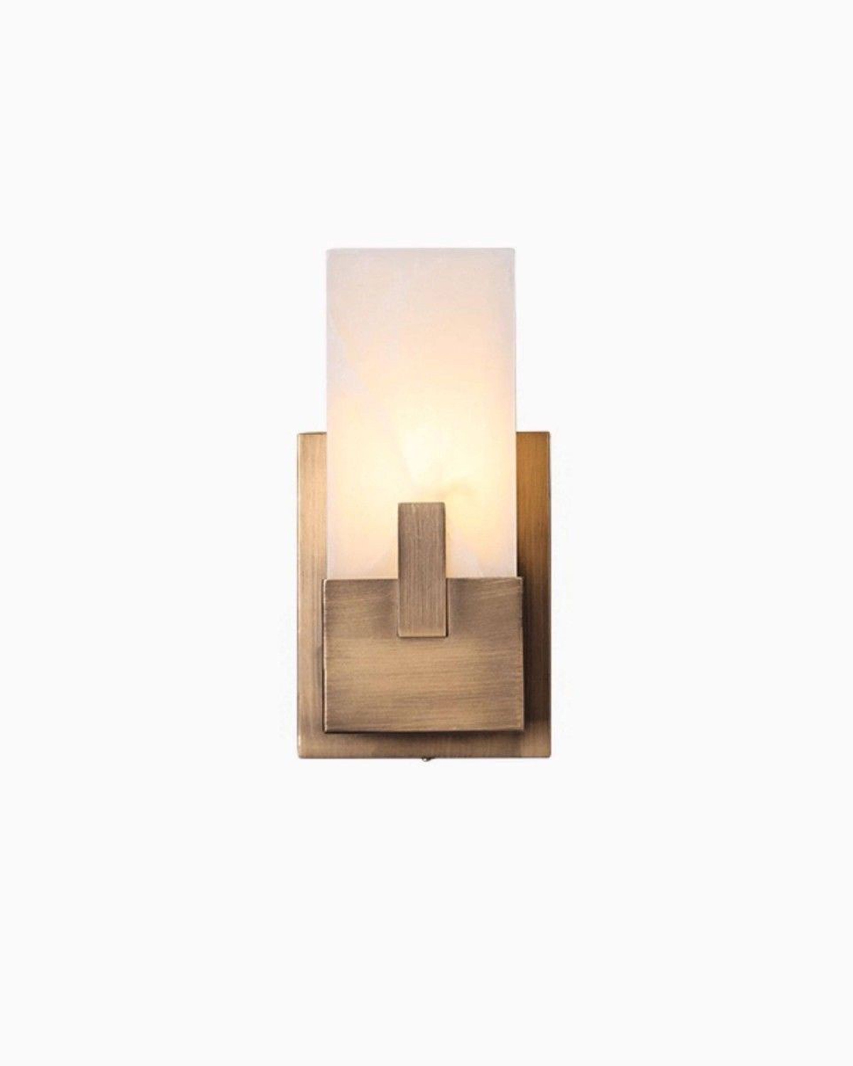 Misty Pillar Alabaster Wall Sconce