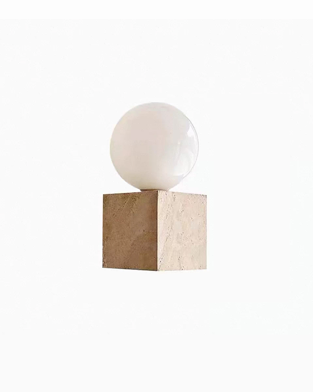 Lunar Plinth Travertine Wall Light