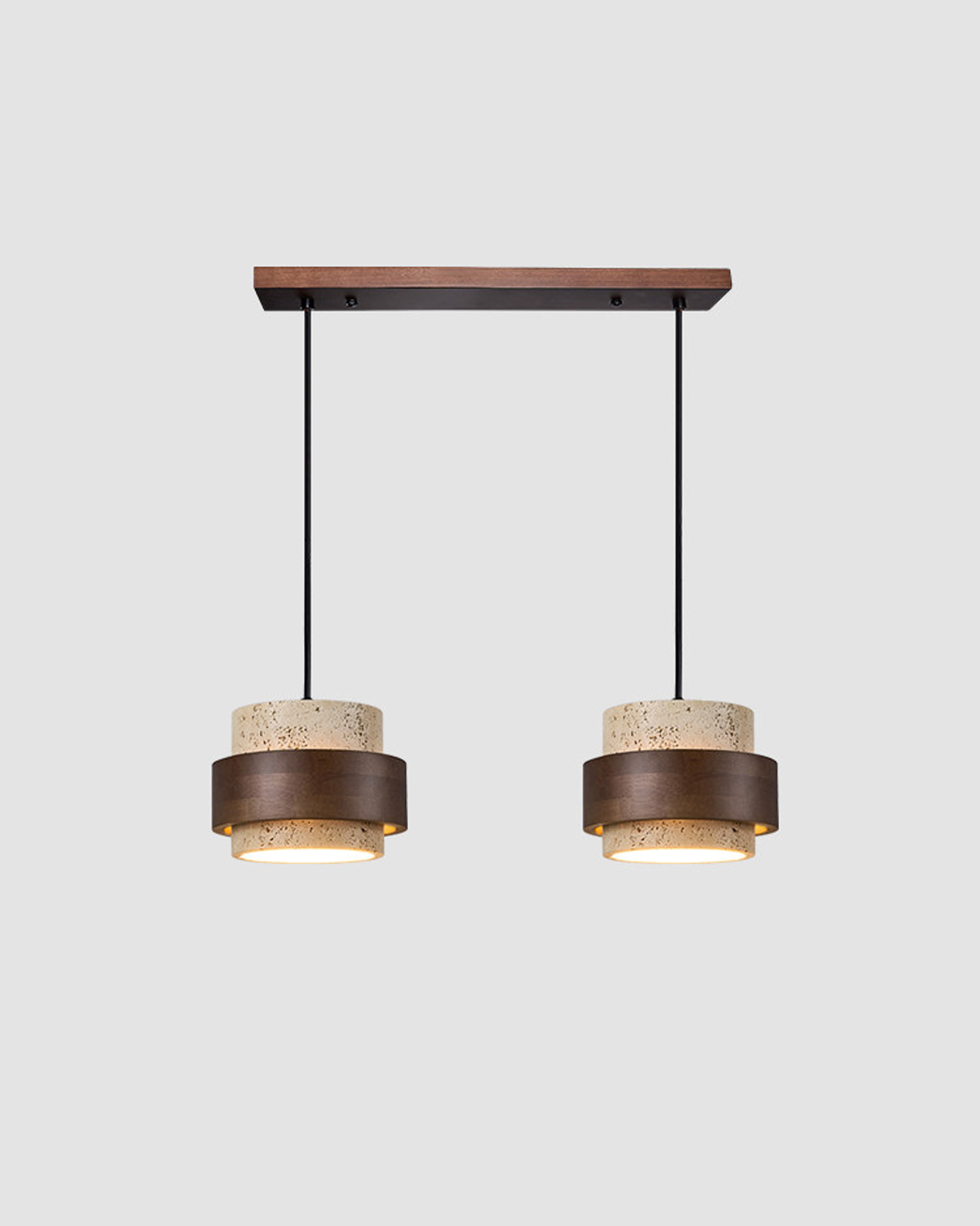 Cairn Orbit Travertine Pendant Light