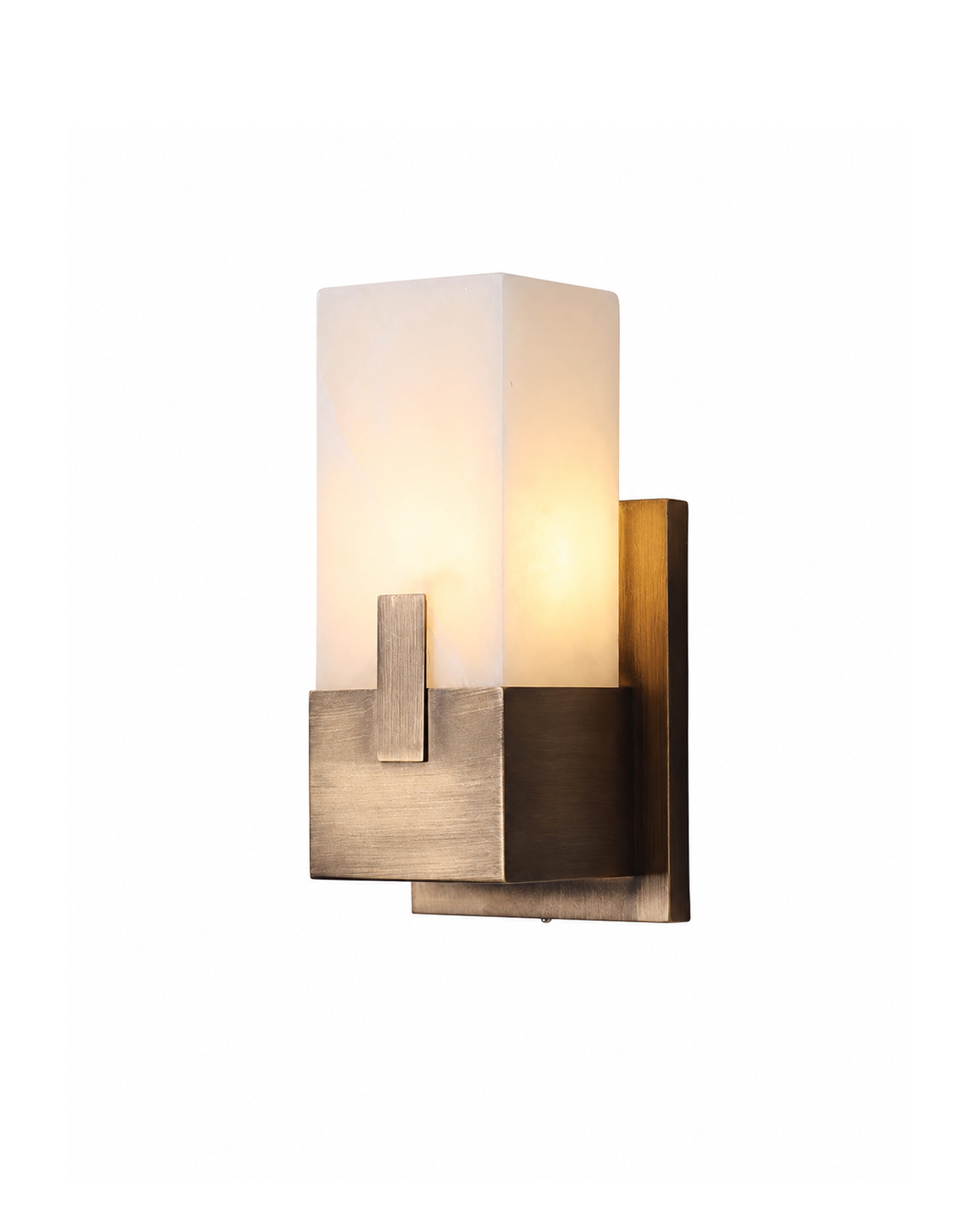 Misty Pillar Alabaster Wall Sconce