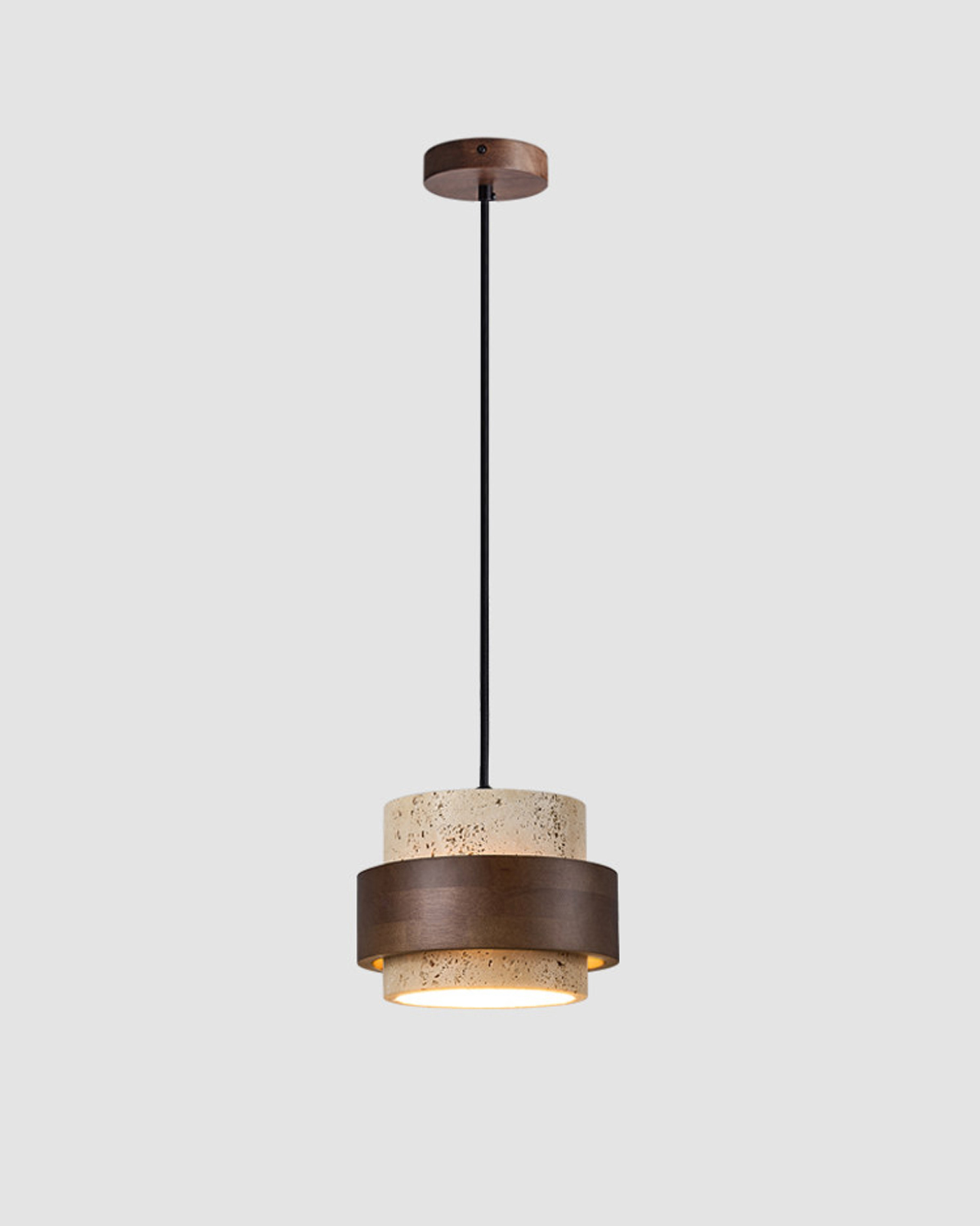 Cairn Orbit Travertine Pendant Light