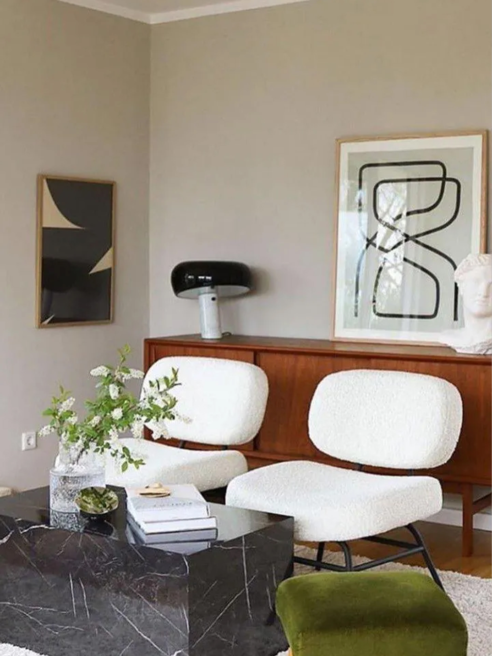 Marble Snoopy Table Lamp