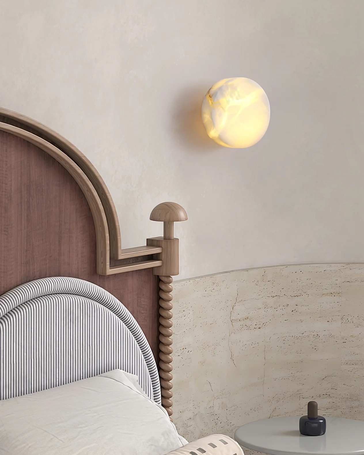 Moonlit Alabaster Wall Light