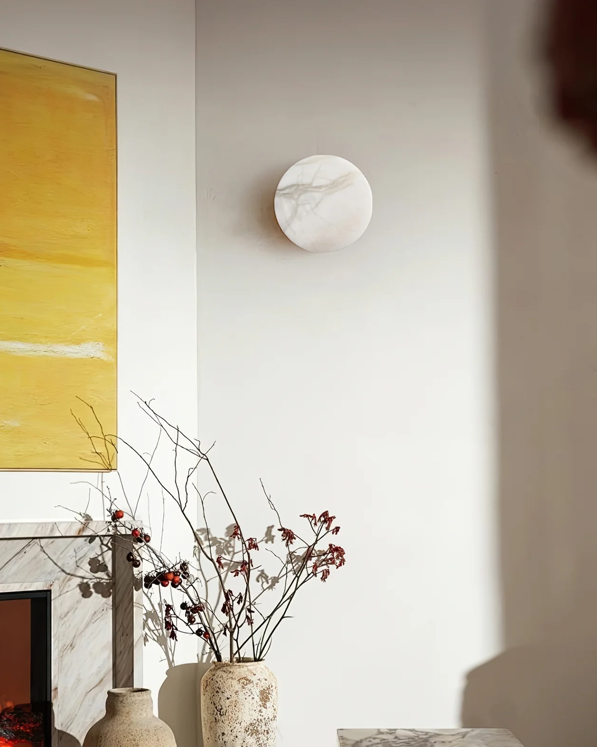 Moonlit Alabaster Wall Light