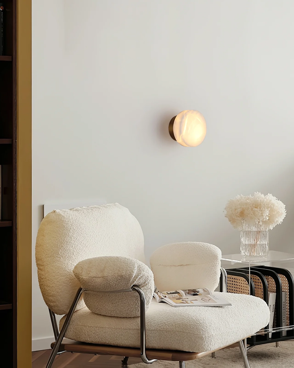 Moonlit Alabaster Wall Light