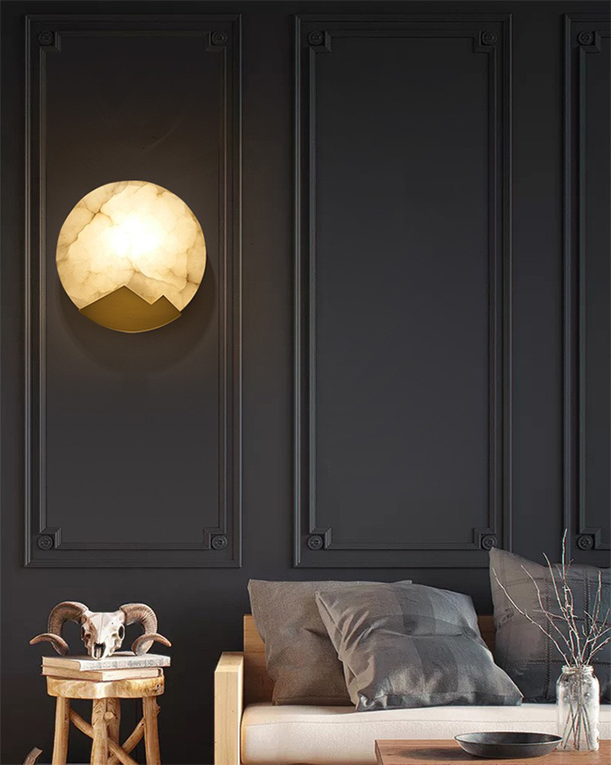 Moonrise Alabaster Wall Light