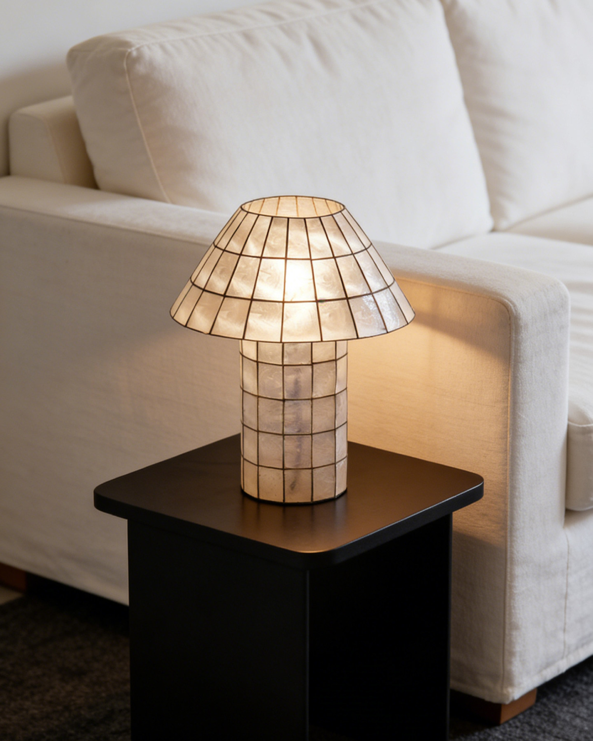 Moonveil Shell Table Lamp