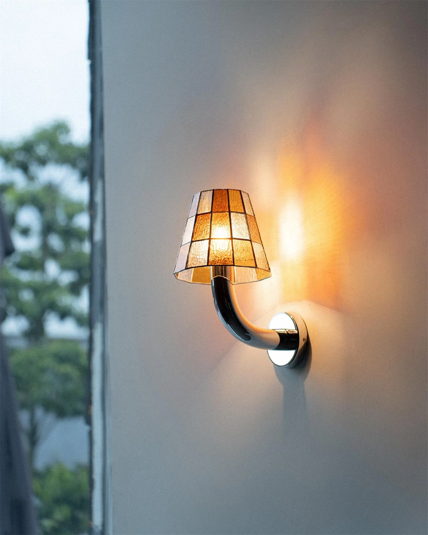 Mosaic Drift Arc Wall Sconce