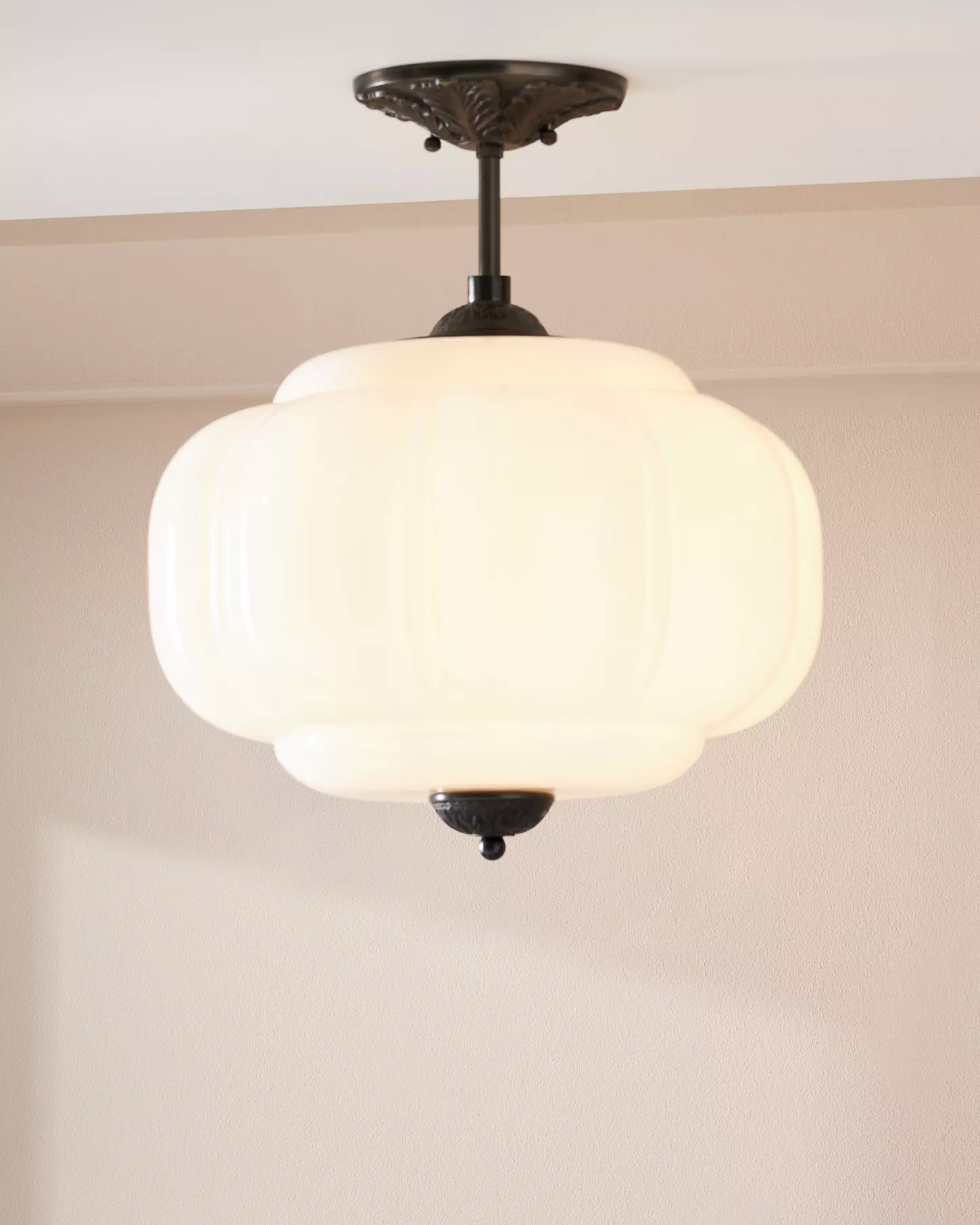 Murano Pumpkin Glass Pendant Lamp