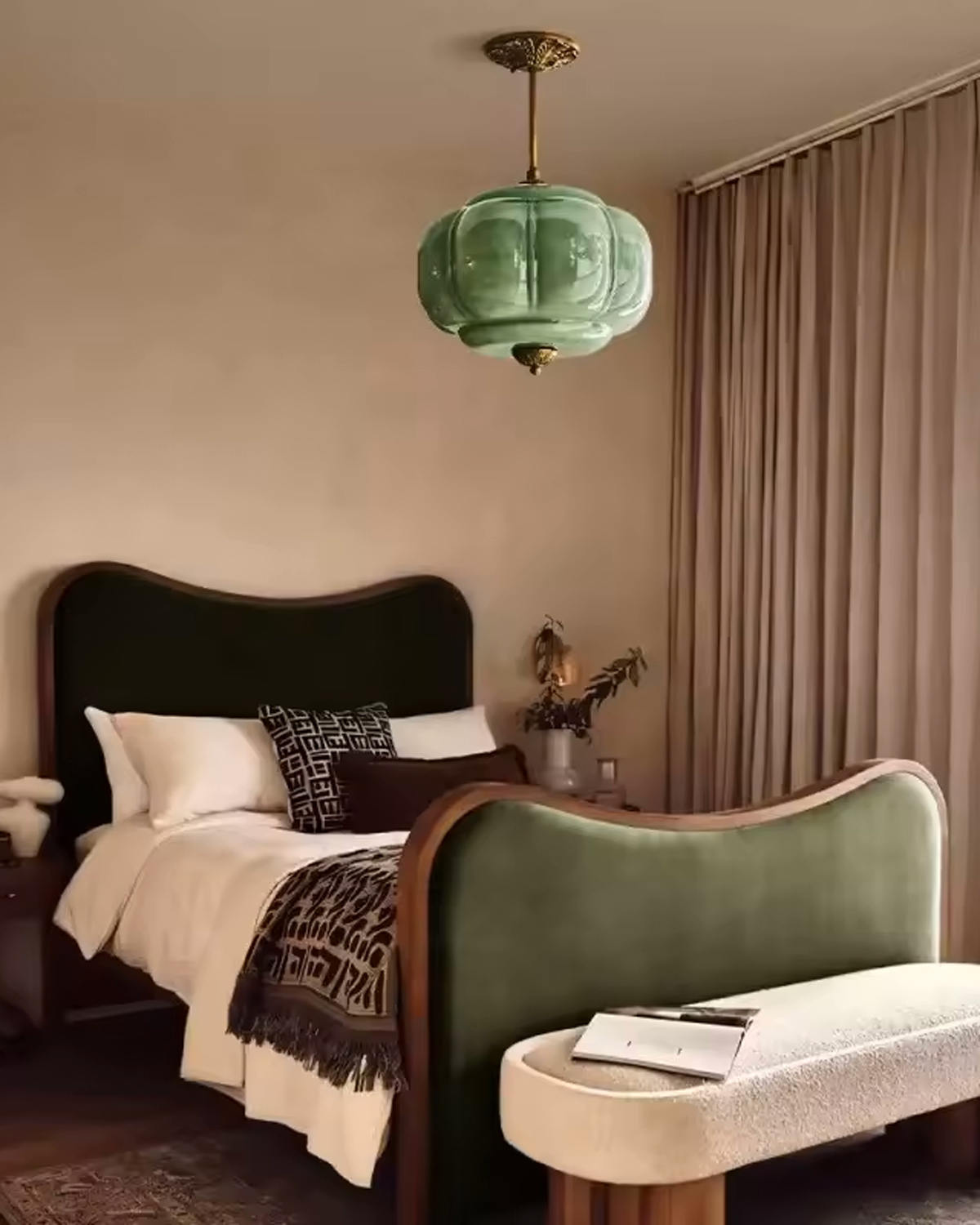 Murano Pumpkin Glass Pendant Lamp