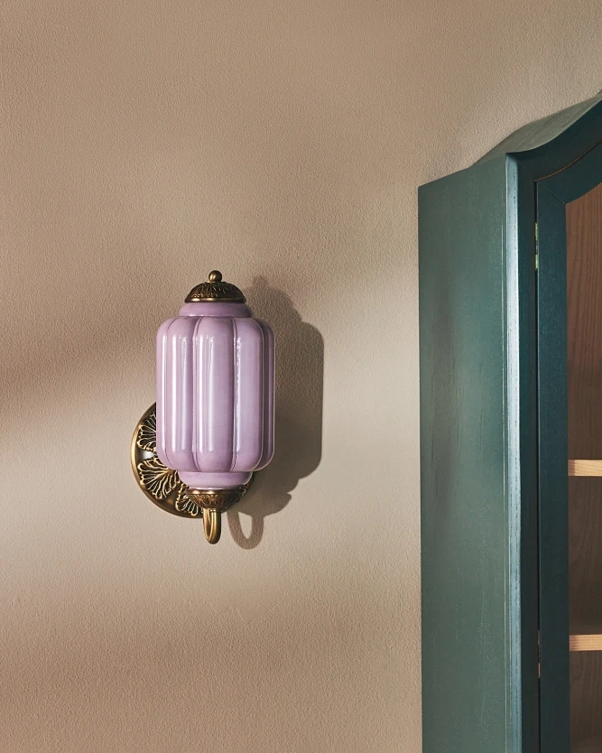 Murano Pumpkin Glass Wall Lamp